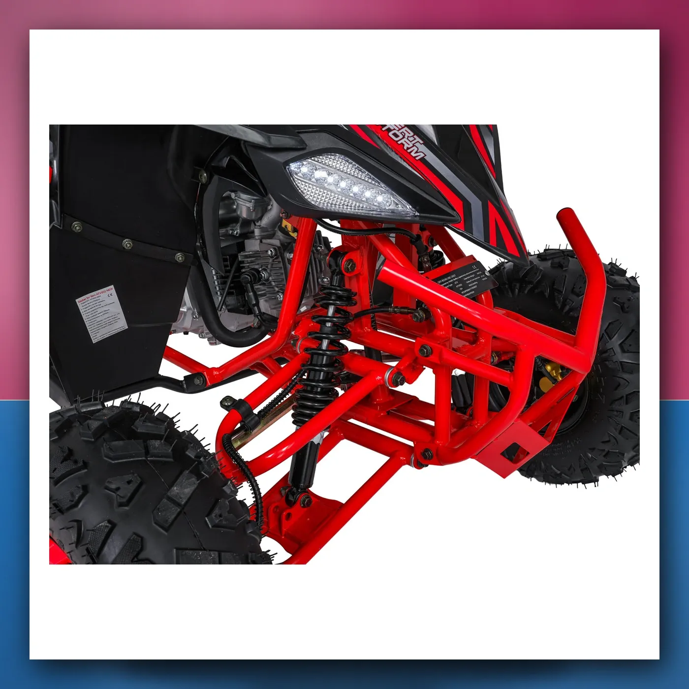 Četverocikl na akumulator Motorni PUSTINJA STORM LIFT crveni - slika 1