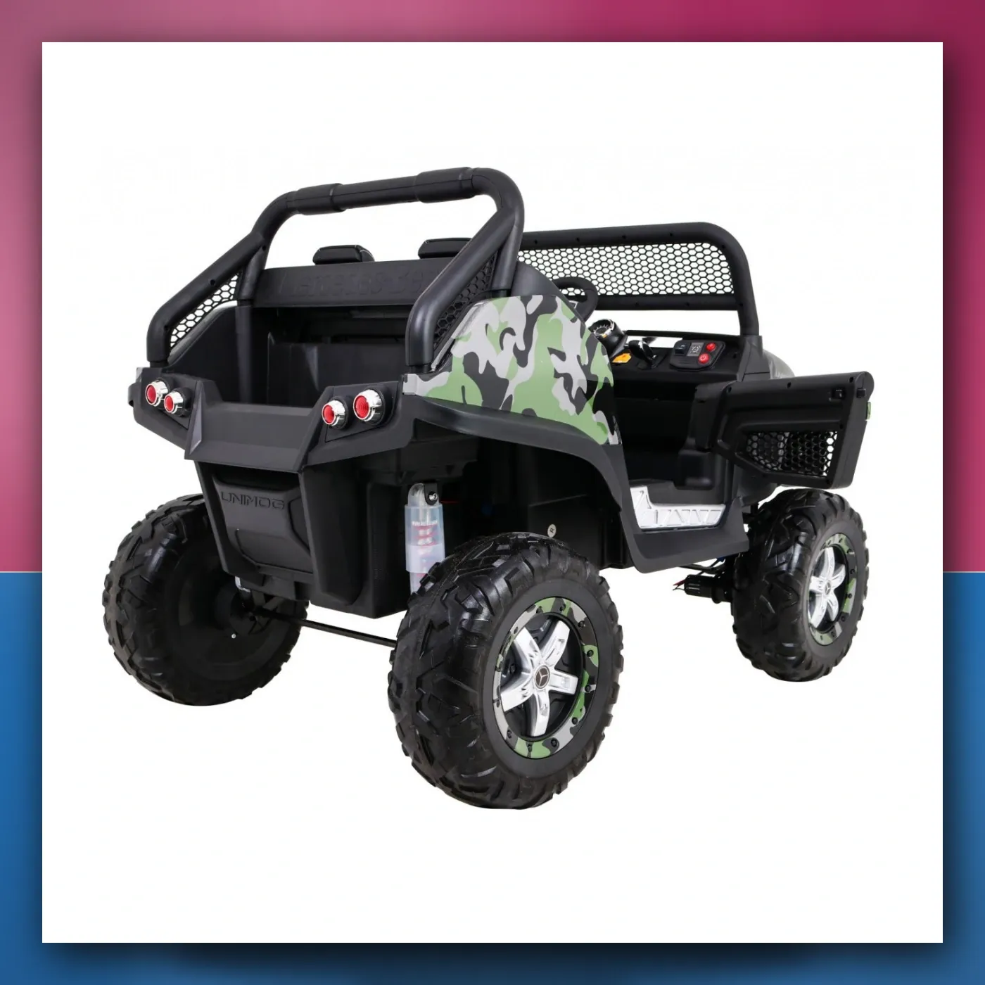 Mercedes Benz Unimog za djecu Lakir Moro + Pogon 4x4 + Daljinski upravljač + Prtljažnik + Lagani Start + Radio + MP3 + LED - slika 1