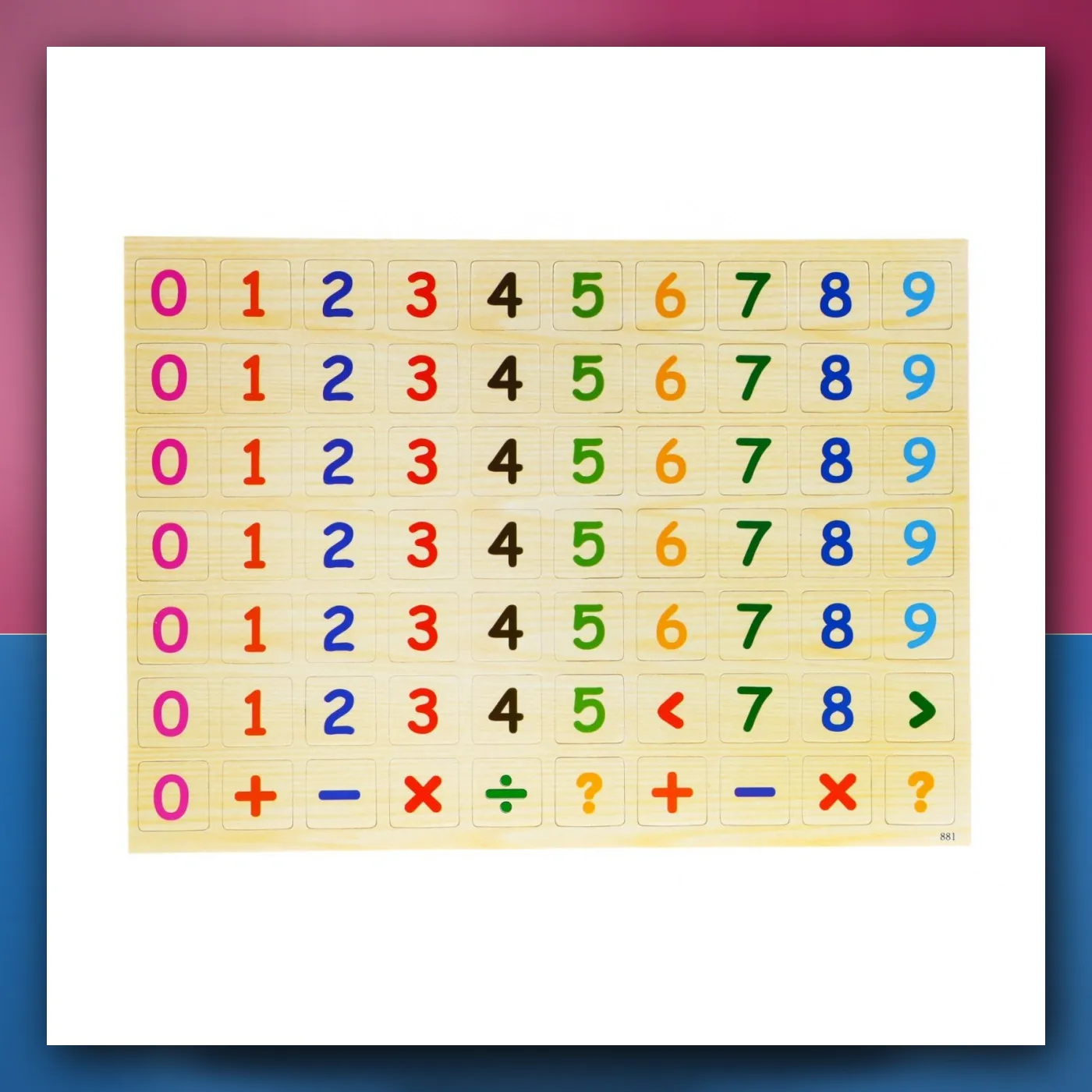 Drvena tabla magnetična za djecu 3 + set edukacijski + Dodaci - slika 1