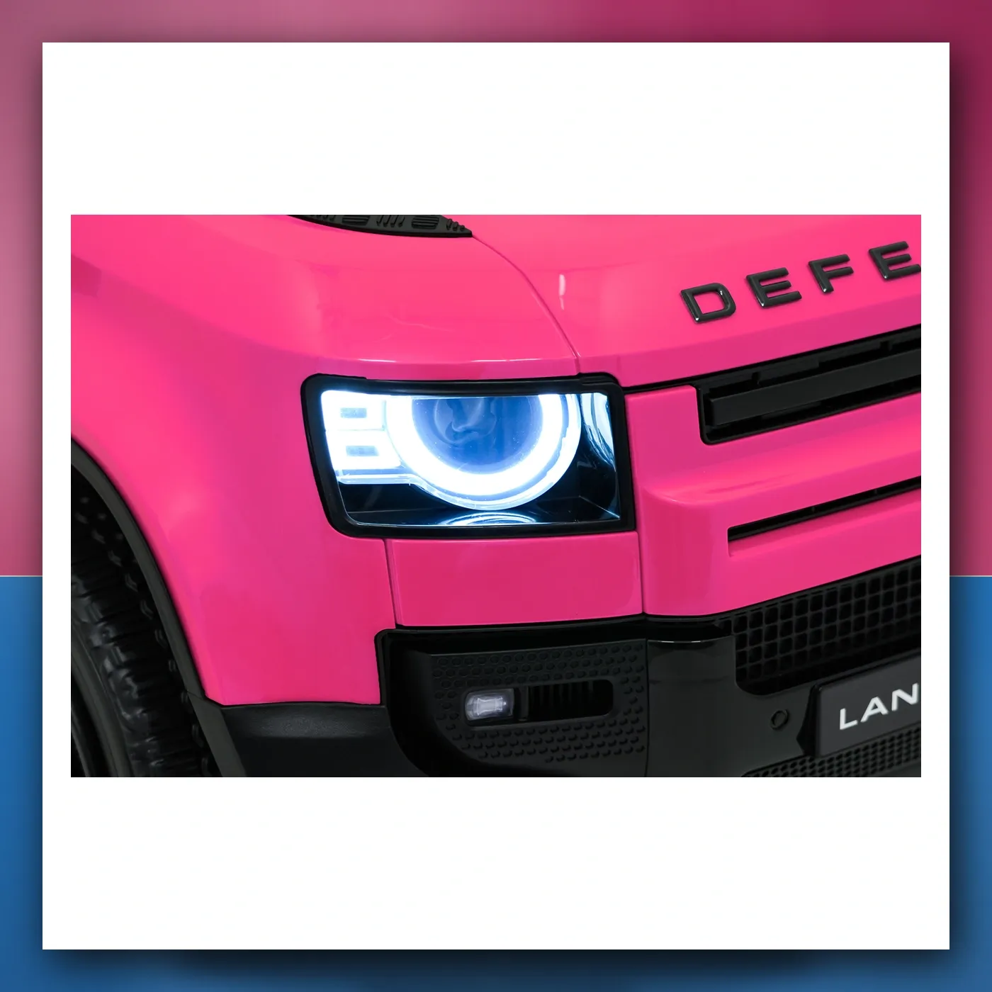 Auto na akumulator Land Rover Defender ružičasti