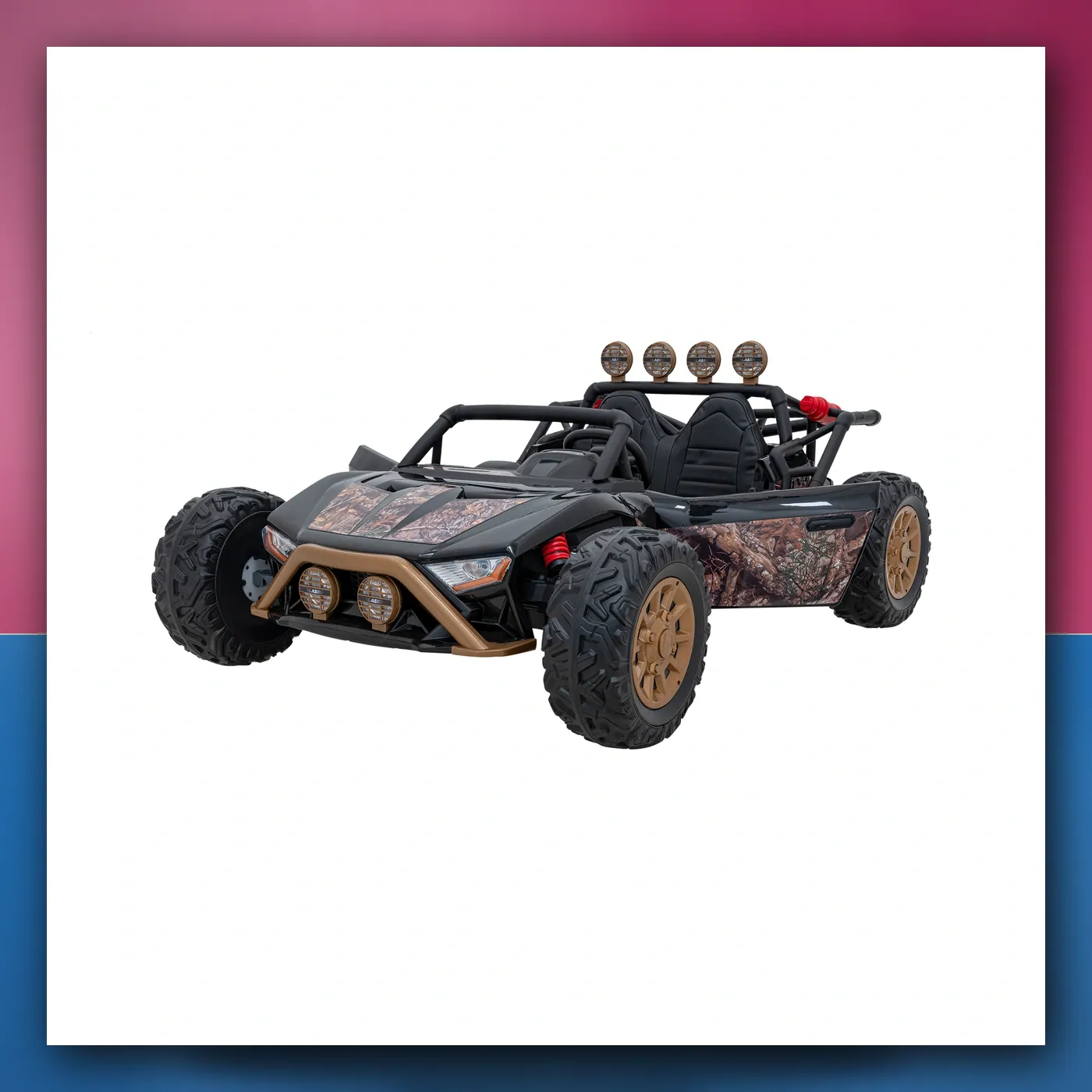 Auto Buggy Trkački 5 na akumulator za djecu - crni + Motori 2x200W + Daljinski upravljač + Audio + LED + Lagani Start - slika 1