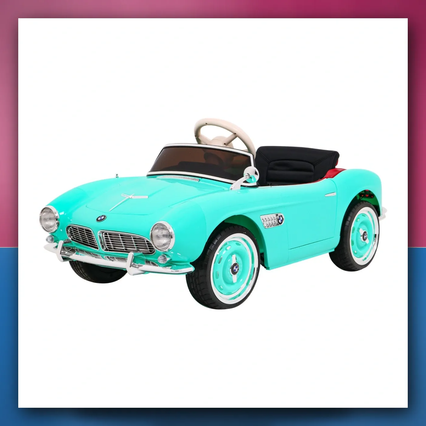 Mali auto BMW 507 Retro električne za djecu zeleni - slika 1