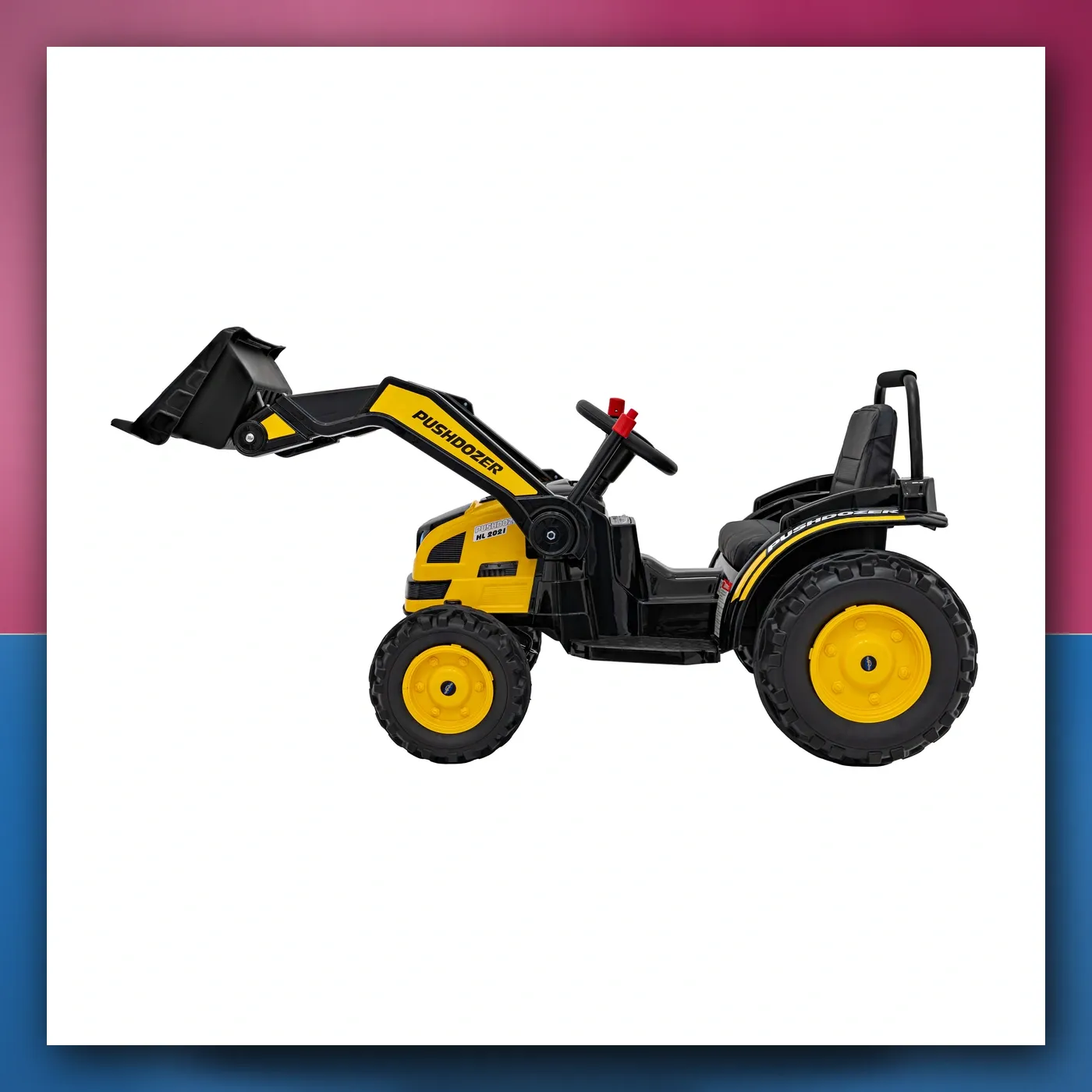 Bager Traktor na akumulator za djecu - žuti + Pokretni Ruka Žlica + Daljinski upravljač + Lagani Start + Radio FM + LED - slika 1