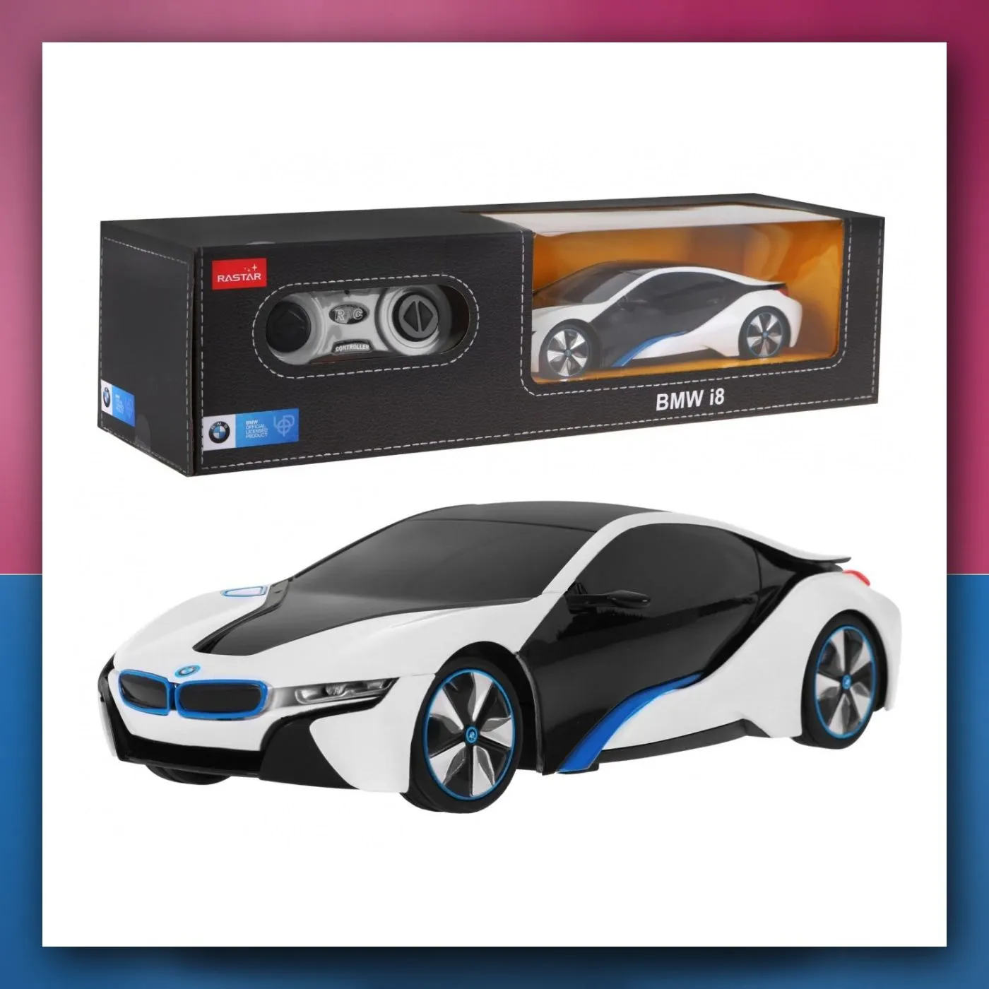 BMW i8 bijeli RASTAR model 1:24 autić na daljinsko upravljanje + daljinski upravljač 2,4 GHz