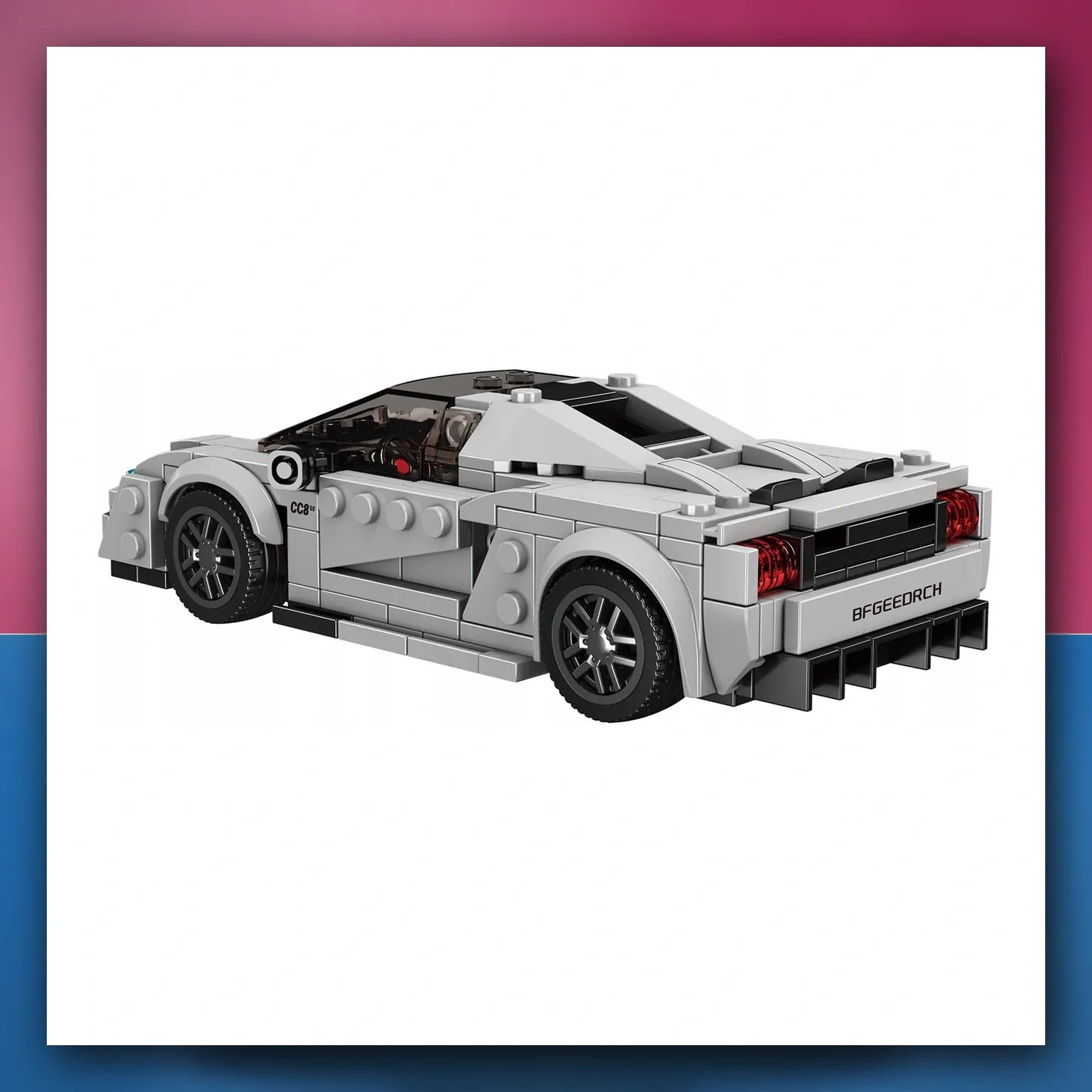 Set kockica Auto na akumulator Sportske Srebrne 388el. - slika 1