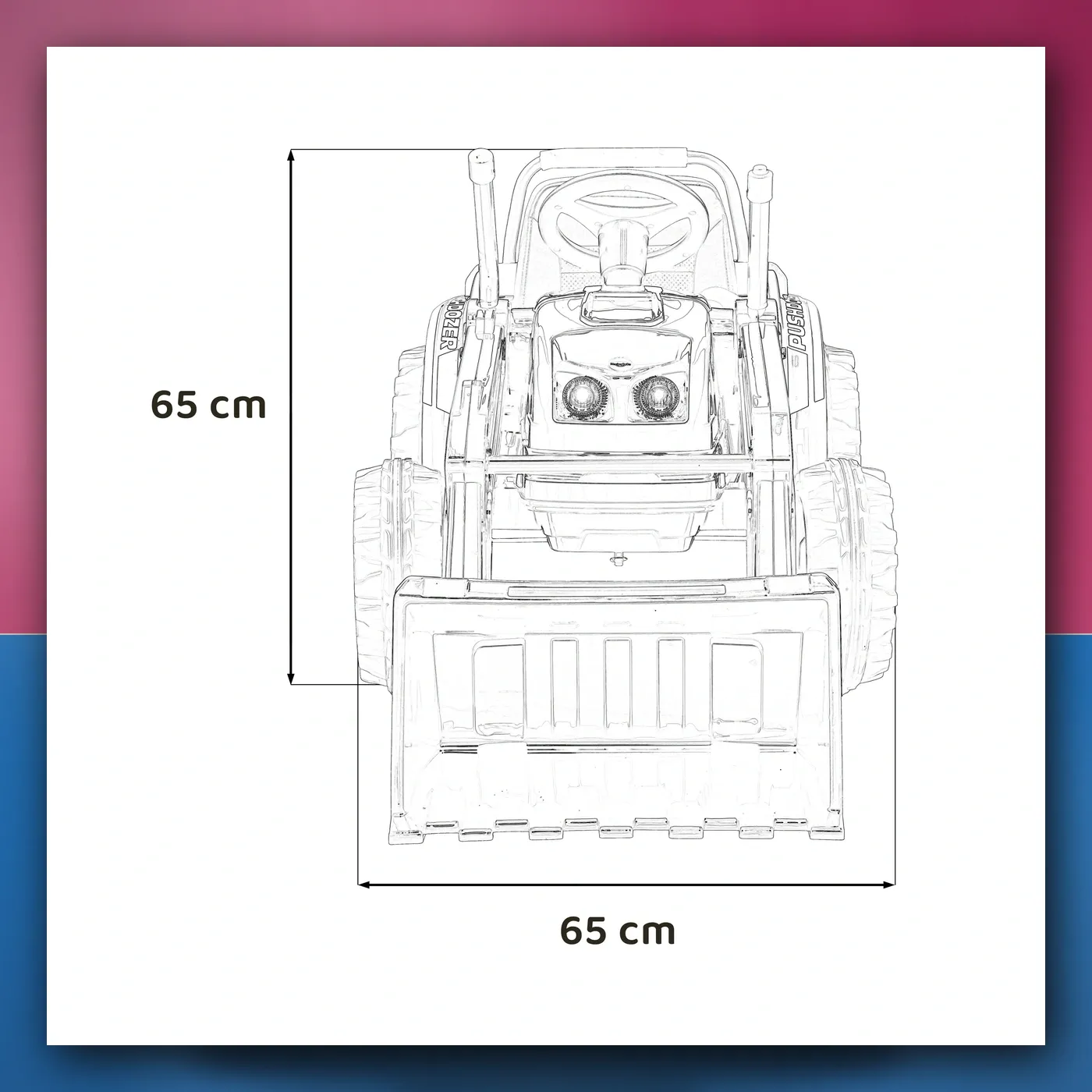 Bager Traktor na akumulator za djecu - žuti + Pokretni Ruka Žlica + Daljinski upravljač + Lagani Start + Radio FM + LED - slika 1