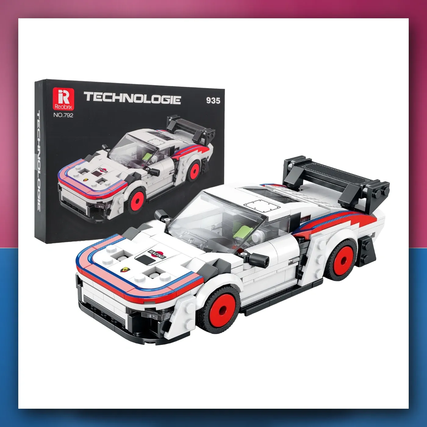 Set kockica Auto Sportske bijele 346el. - slika 1