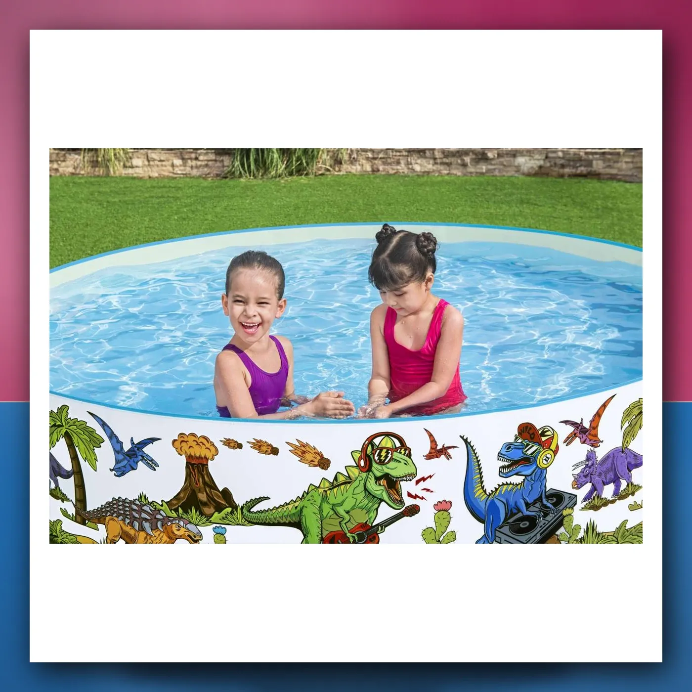 Samostojeći bazen Dinozauri za djecu od 3+ godina BESTWAY 244 x 46 cm vinil + PVC