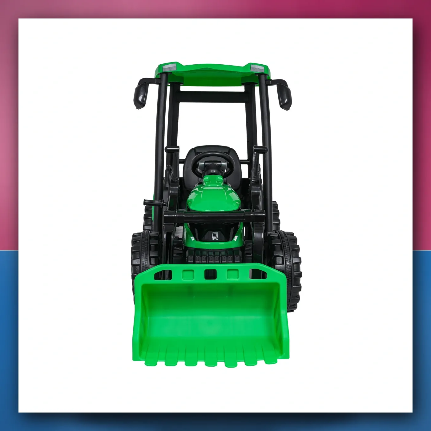 MEGA traktor D68 na akumulator s prikolicom, zeleni