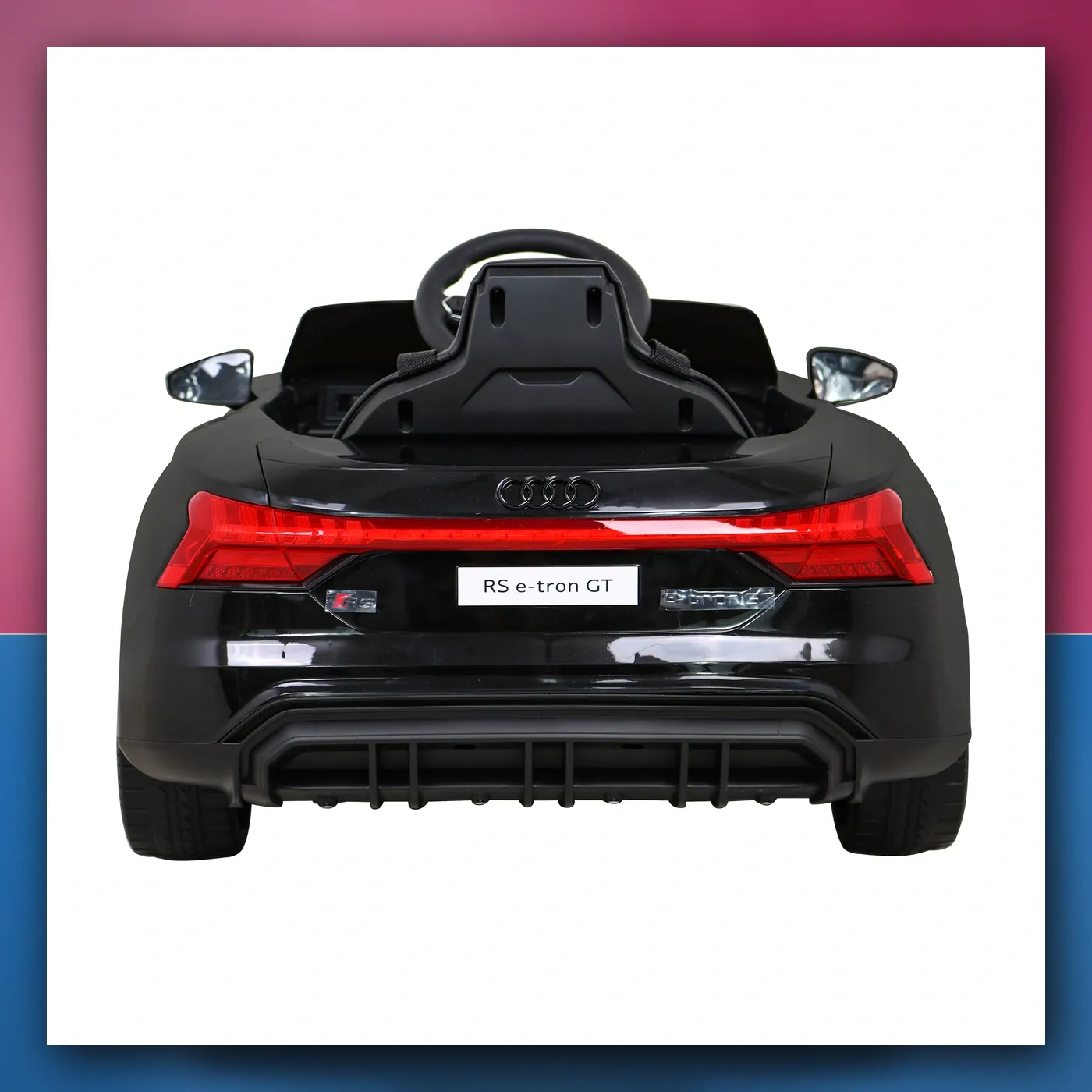 Audi RS E - Tron GT na akumulator crni + Daljinski upravljač + Pogon 4x4 + Radio + MP3 + LED + EVA - slika 1