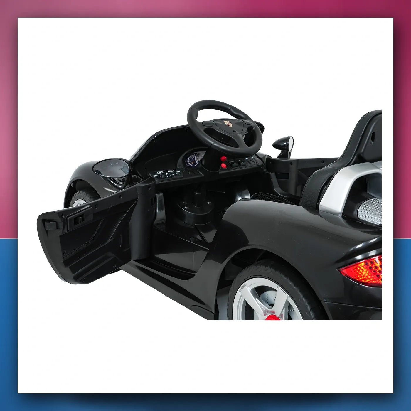 Auto na akumulator Porsche 911 Carrera crni - slika 1