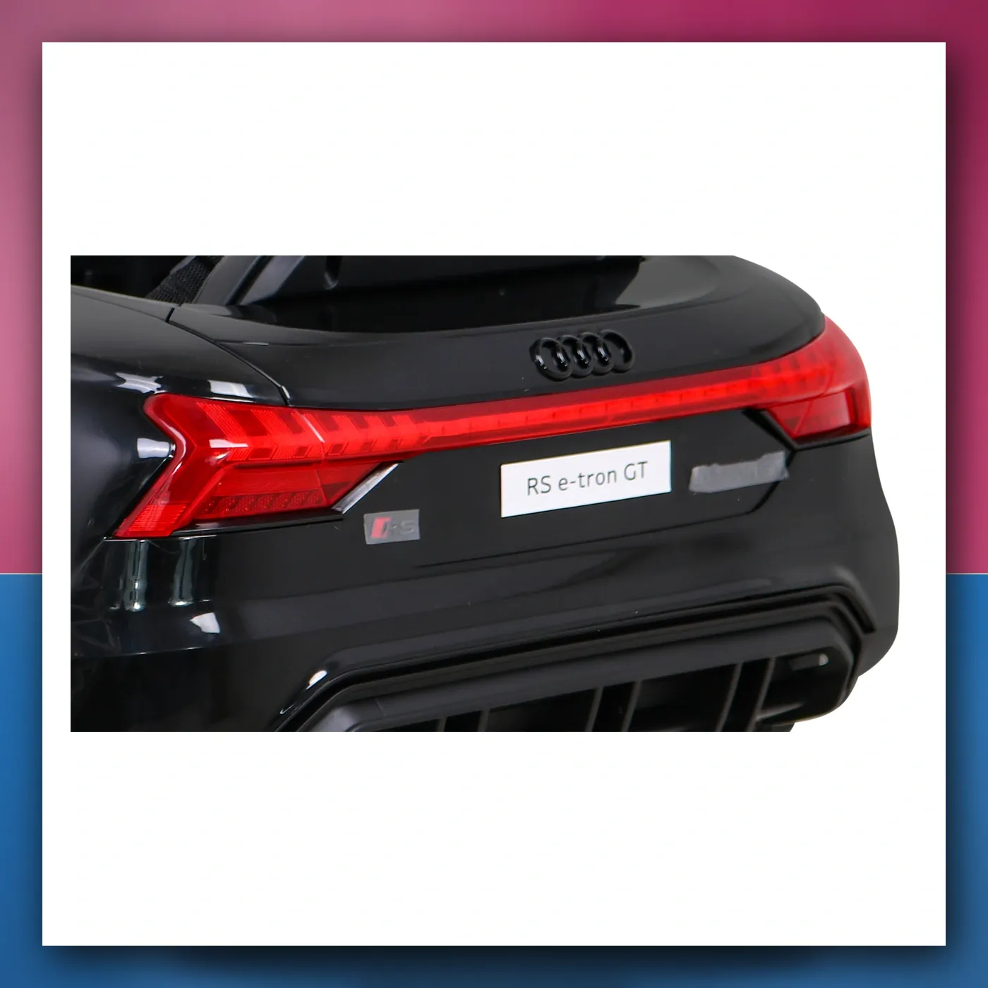 Audi RS E - Tron GT na akumulator crni + Daljinski upravljač + Pogon 4x4 + Radio + MP3 + LED + EVA - slika 1