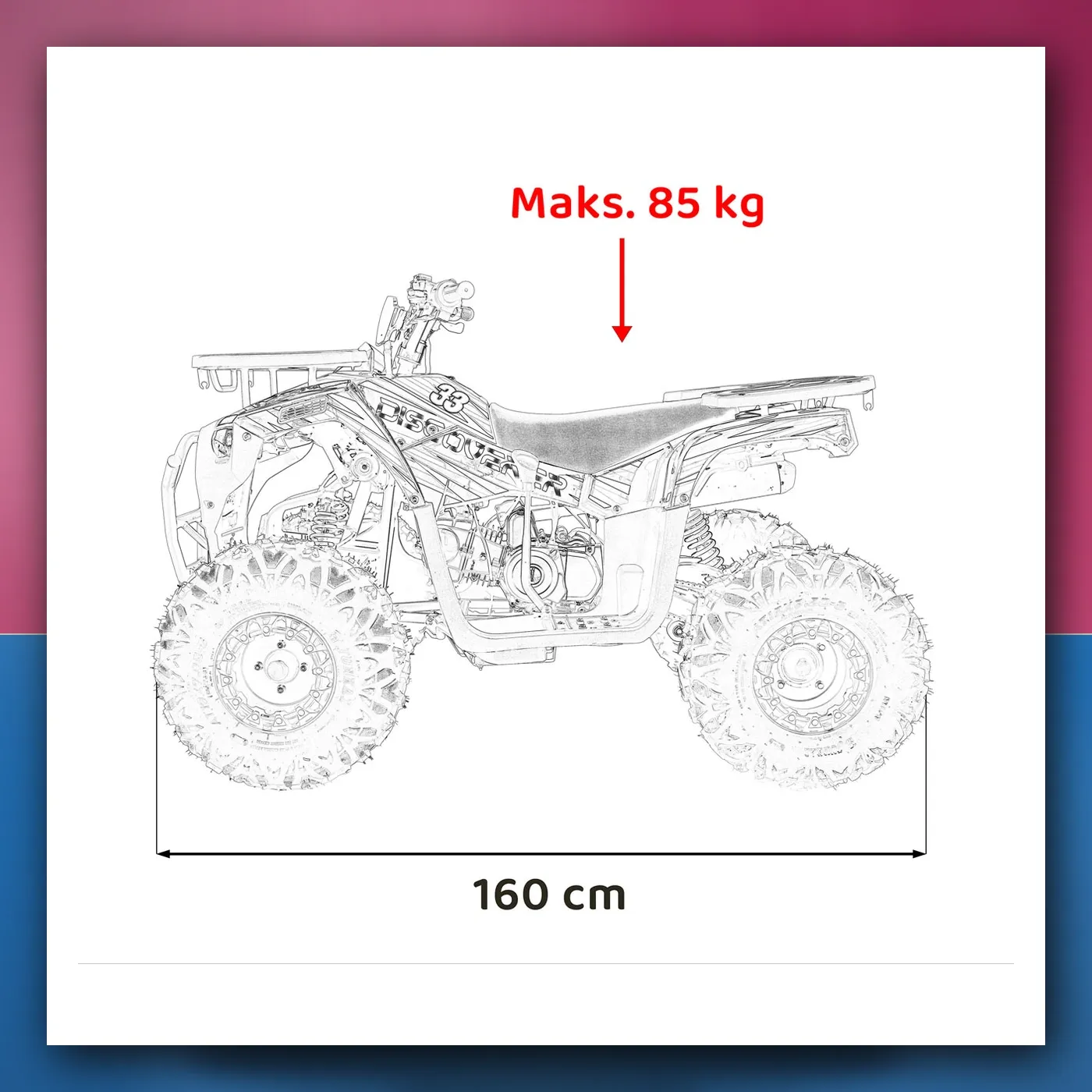 Četverocikl na akumulator Motorni 125CC ISTRAGIVAČ narančasti - slika 1