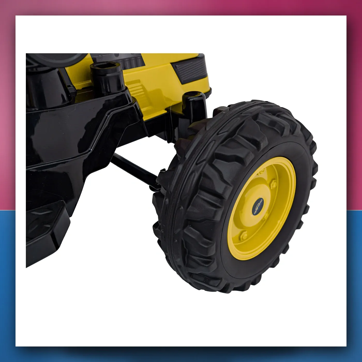 Bager Traktor na akumulator za djecu - žuti + Pokretni Ruka Žlica + Daljinski upravljač + Lagani Start + Radio FM + LED - slika 1