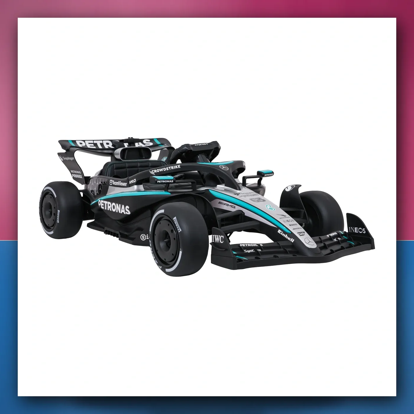 Bolid na akumulator Mercedes-AMG PETRONAS F1 crni s daljinskim upravljačem