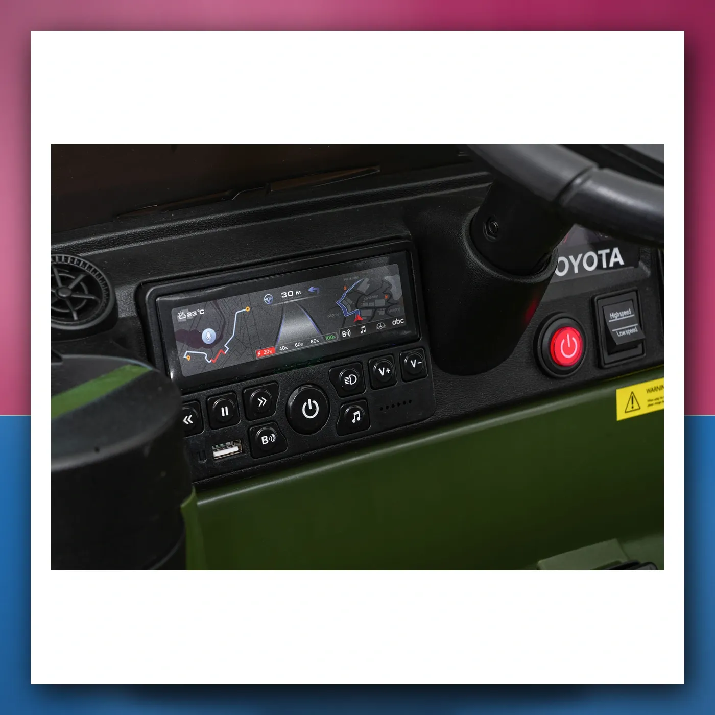 Auto na akumulator Toyota Land Krstarica PRADO zeleni - slika 1