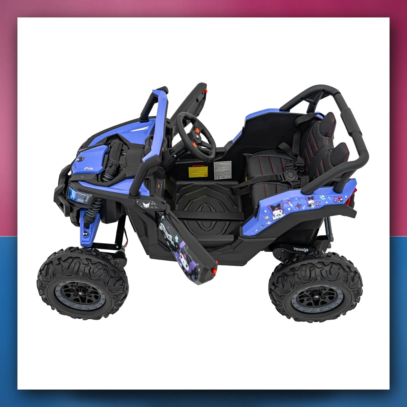 Buggy na akumulator ATV braniti 4x4 Ljubičasti Licenca KUROMI - slika 1