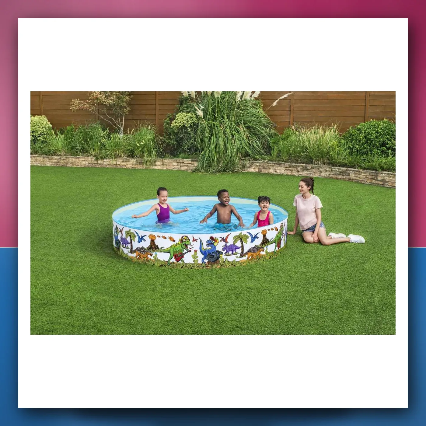 Samostojeći bazen Dinozauri za djecu od 3+ godina BESTWAY 244 x 46 cm vinil + PVC
