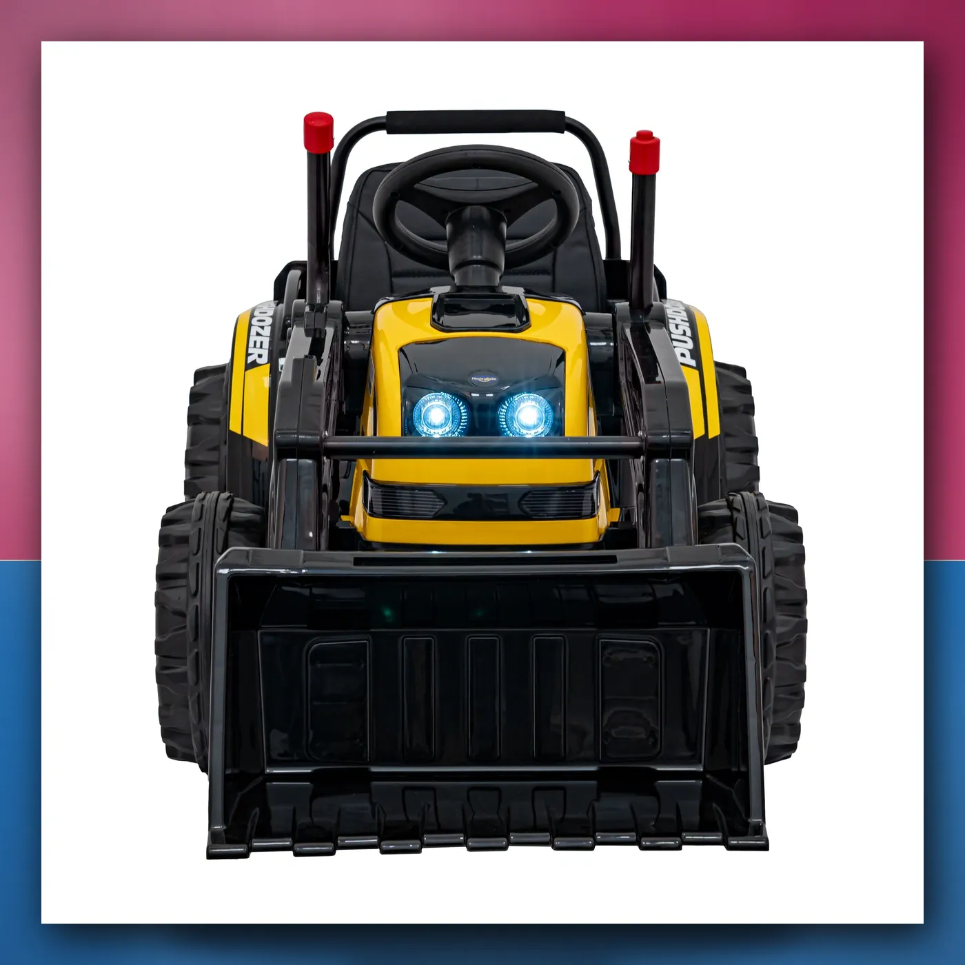 Bager Traktor na akumulator za djecu - žuti + Pokretni Ruka Žlica + Daljinski upravljač + Lagani Start + Radio FM + LED - slika 1