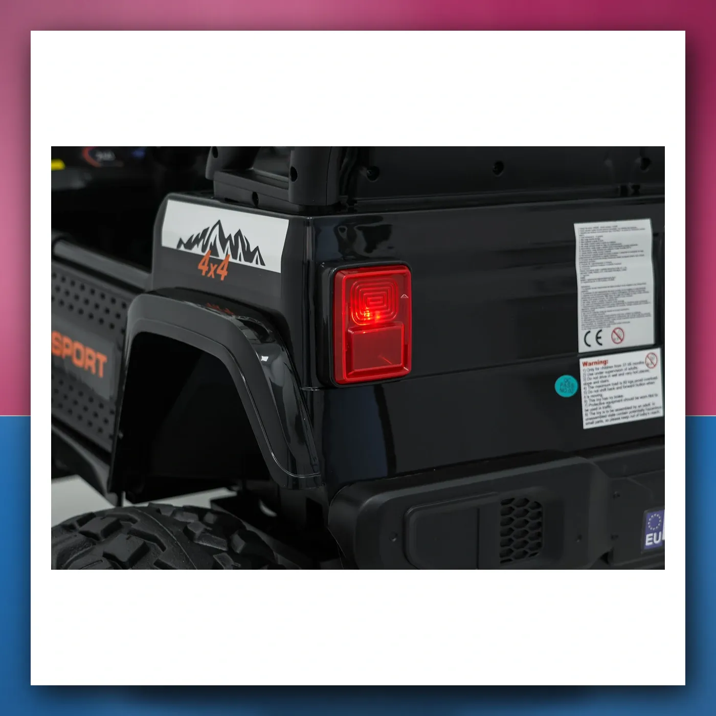 Auto na akumulator Ekstremno Sport 4x4 Varijabla Veličina crni - slika 1