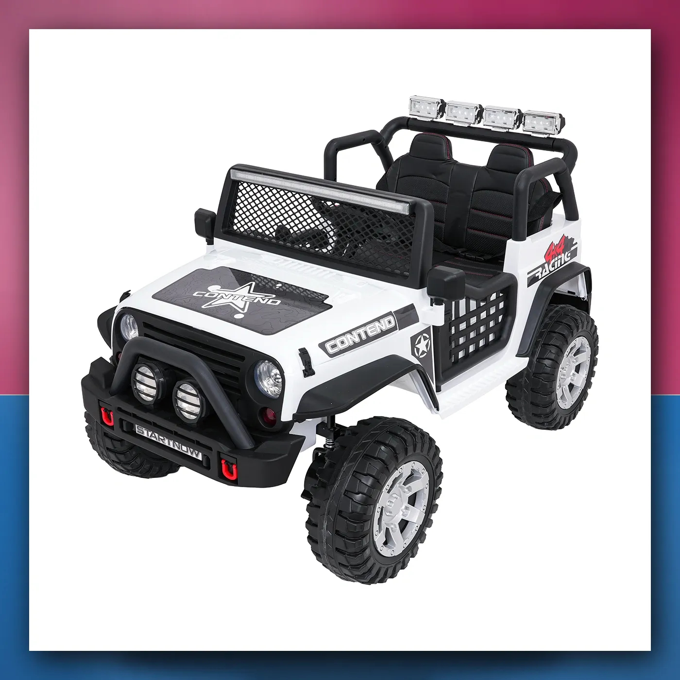 Auto na akumulator Jeep ZVIJER 4x4 bijeli - slika 1