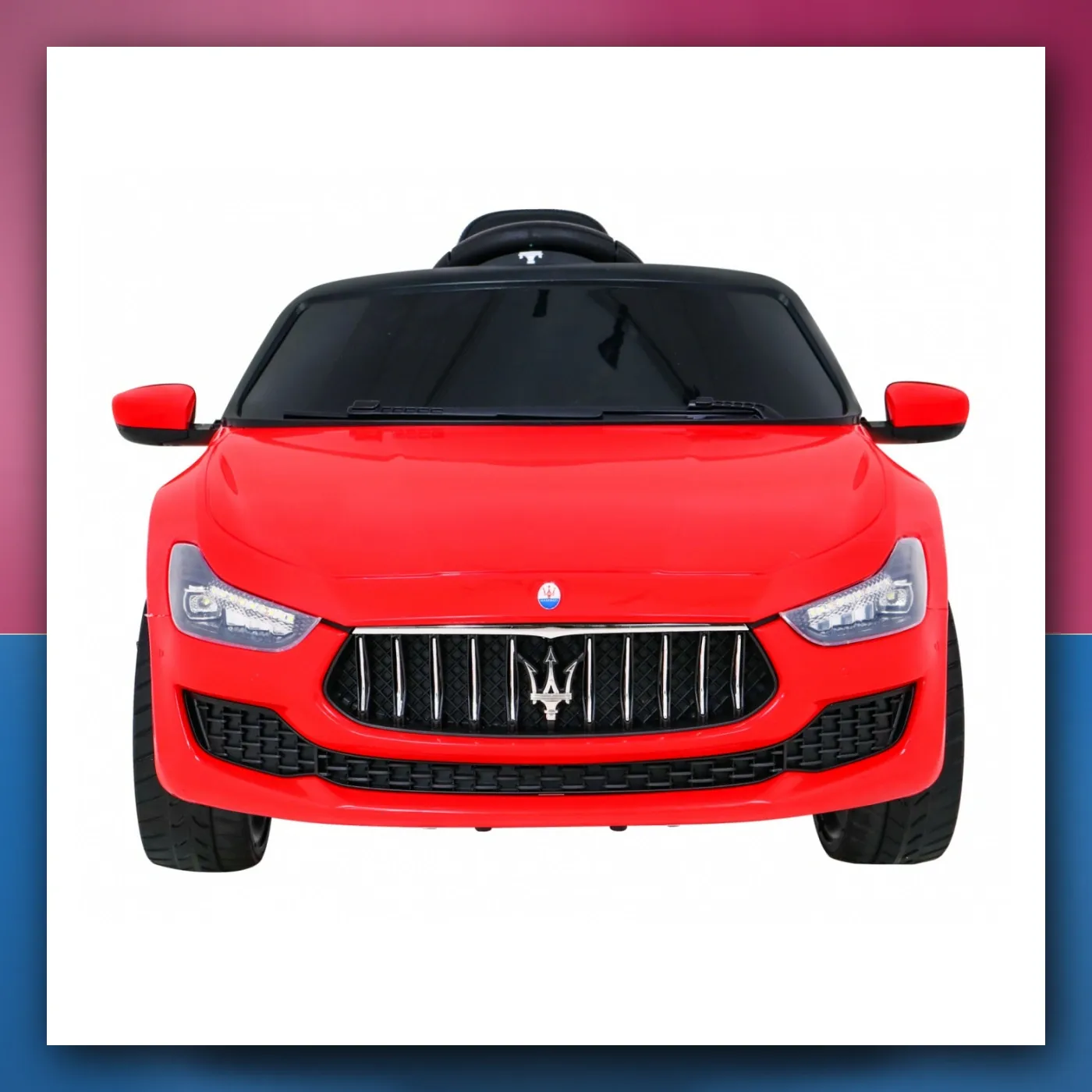 Maserati Ghibli na akumulator za djecu - crveni + Daljinski upravljač + Lagani Start + EVA + MP3 USB + LED - slika 1
