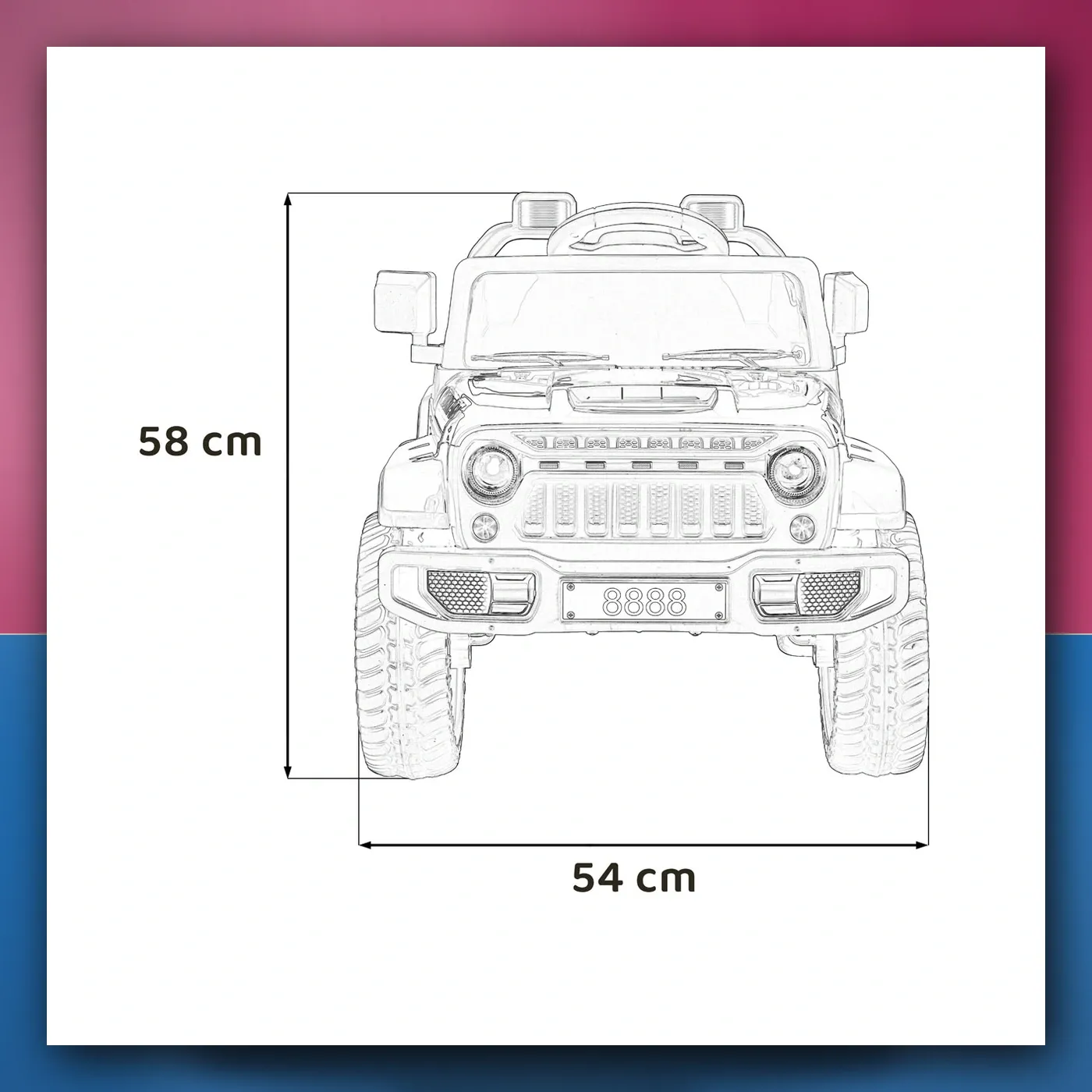 Auto na akumulator Off Cesta PLANINA bijeli - slika 1