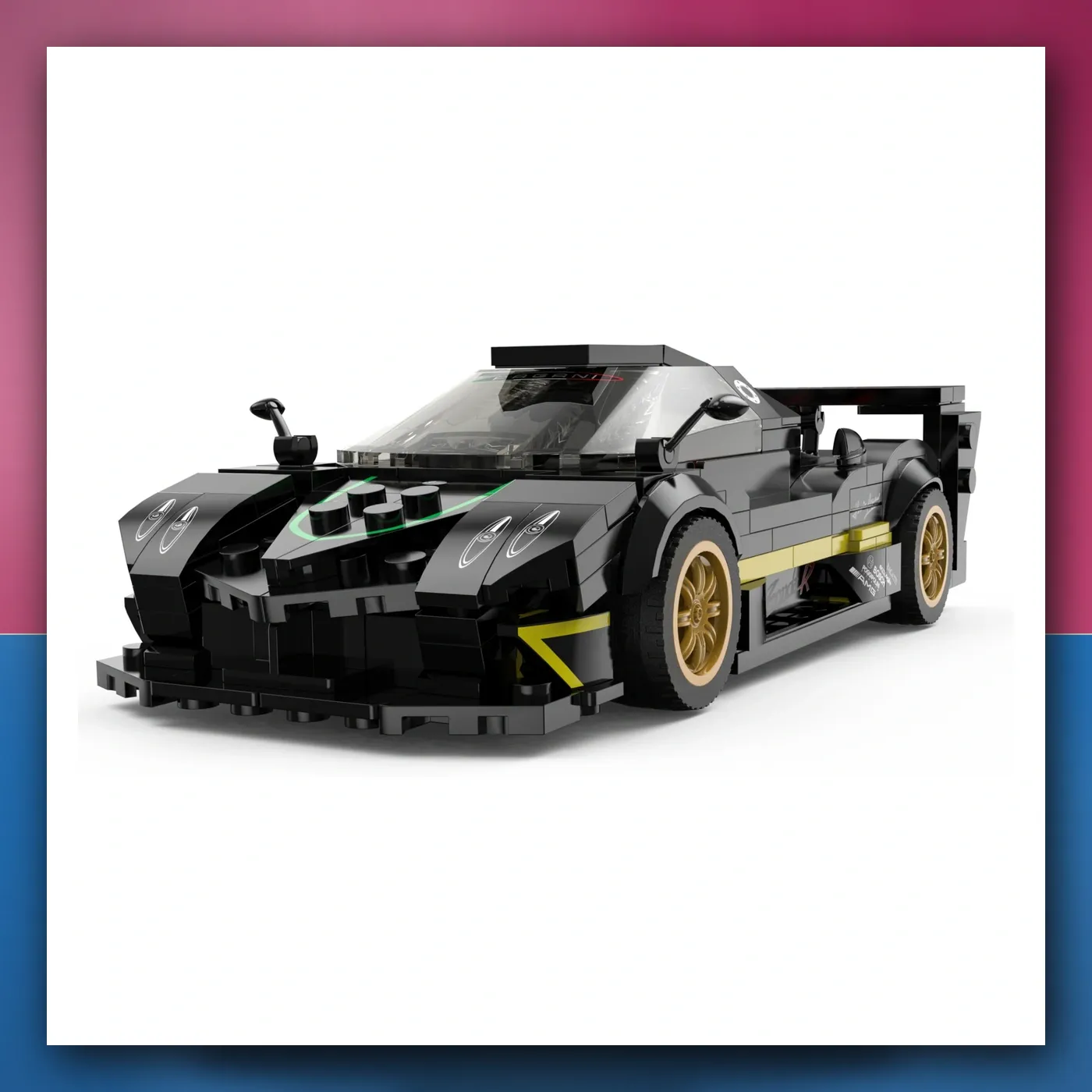 Mali auto 1: 28 Pagani Zonda R Kocke crni RASTAR - slika 1
