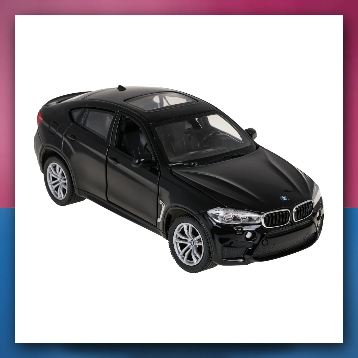 Metalni automobil BMW X6M 1:24 crni RASTAR