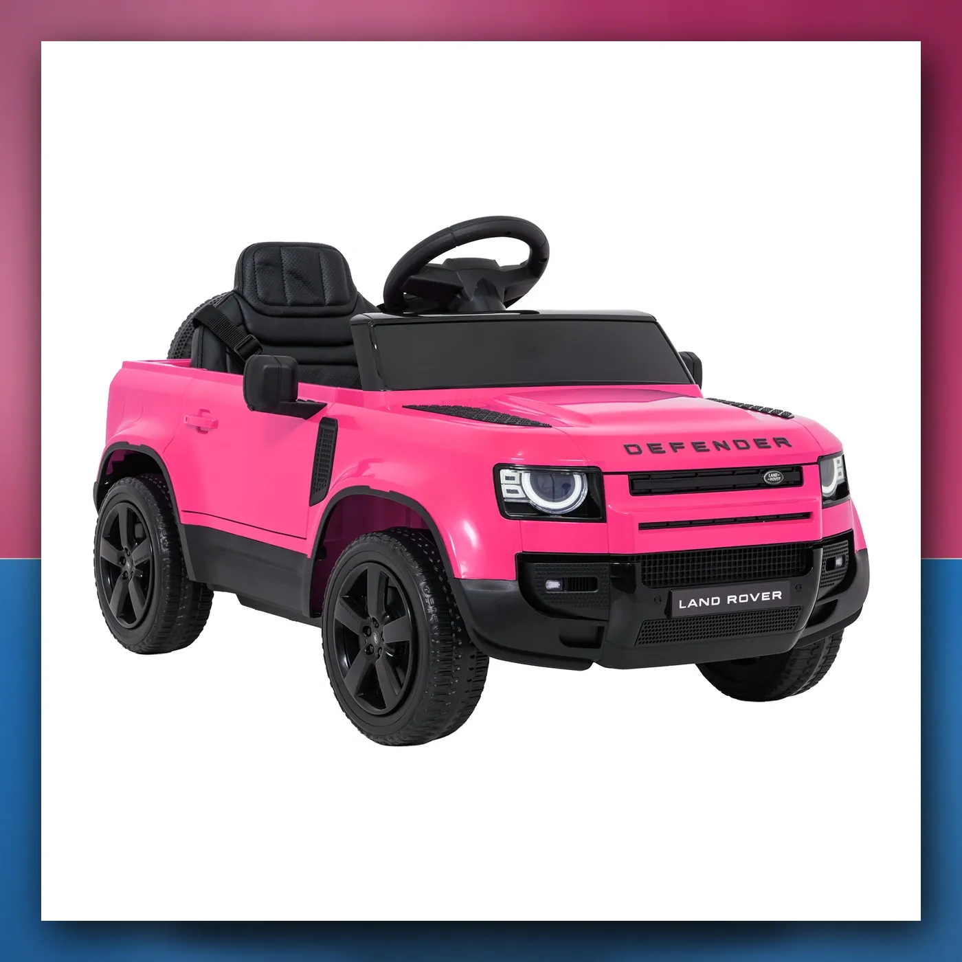 Auto na akumulator Land Rover Defender ružičasti