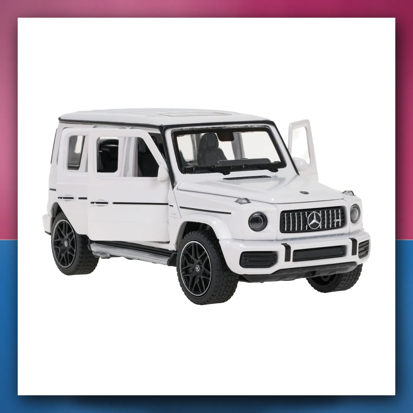 Metalni automobil Mercedes-Benz AMG G63 1:32 sa zvukom bijeli RASTAR