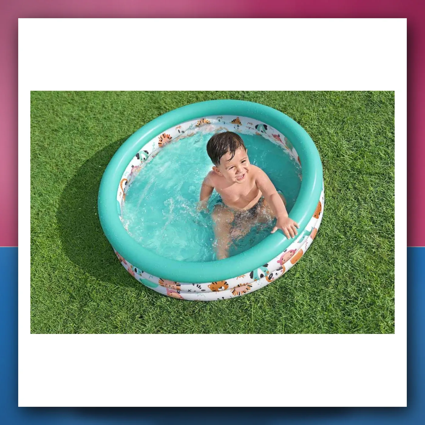BESTWAY dječji napuhujući bazen Ribice 102 x 25 cm + zakrpa za popravak - slika 1