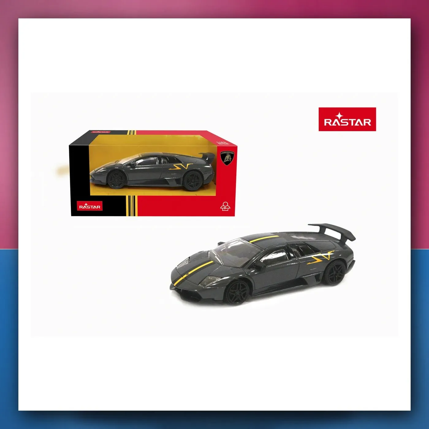 Metalni automobil Lamborghini Murciélago LP670-4 SV SuperVeloce sivi 1:43 RASTAR