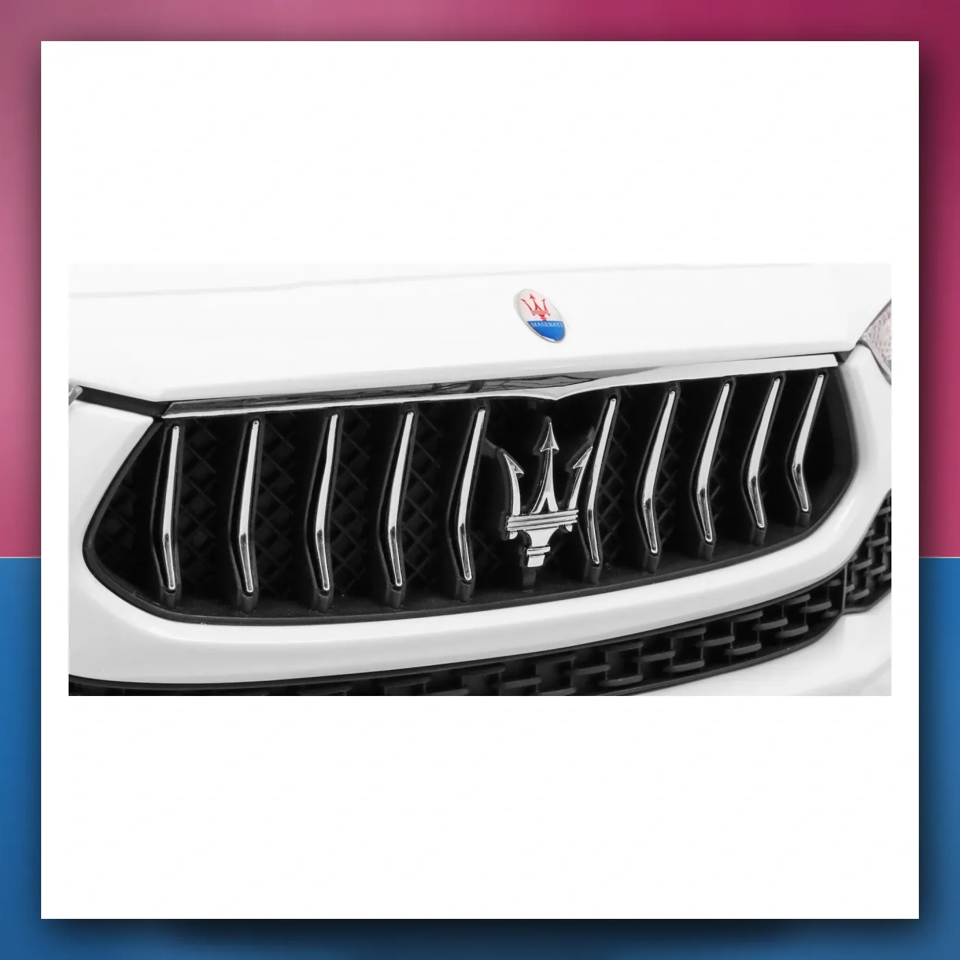 Maserati Ghibli na akumulator za djecu - bijeli + Daljinski upravljač - slika 1