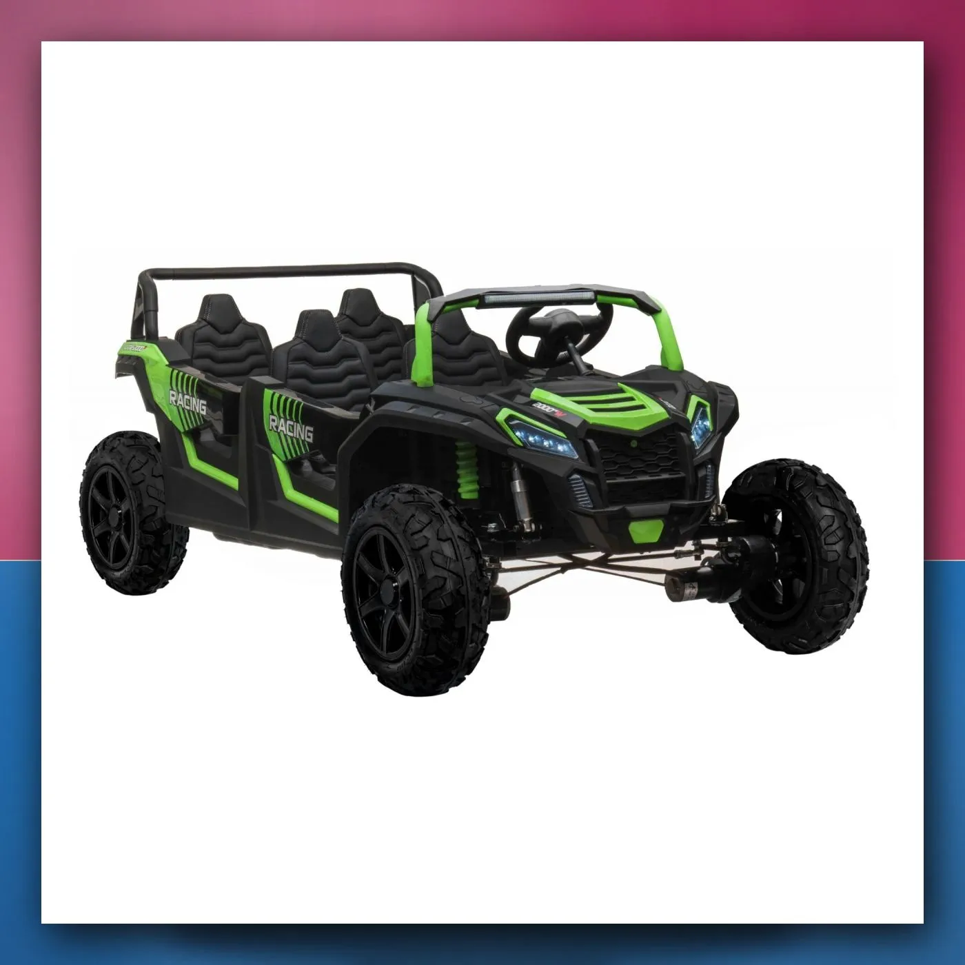Buggy ATV RACING UTV2000 za 4 osobe na akumulator s Li-ion baterijom, zeleni