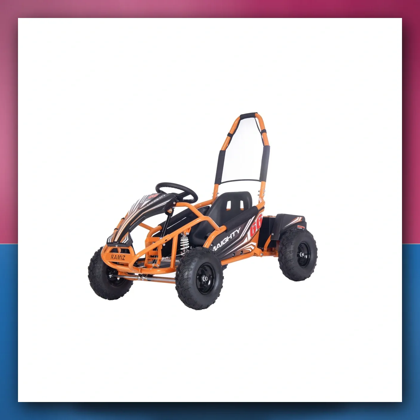 Auto na akumulator Gokart Električni MAIGHTY narančasti - slika 1