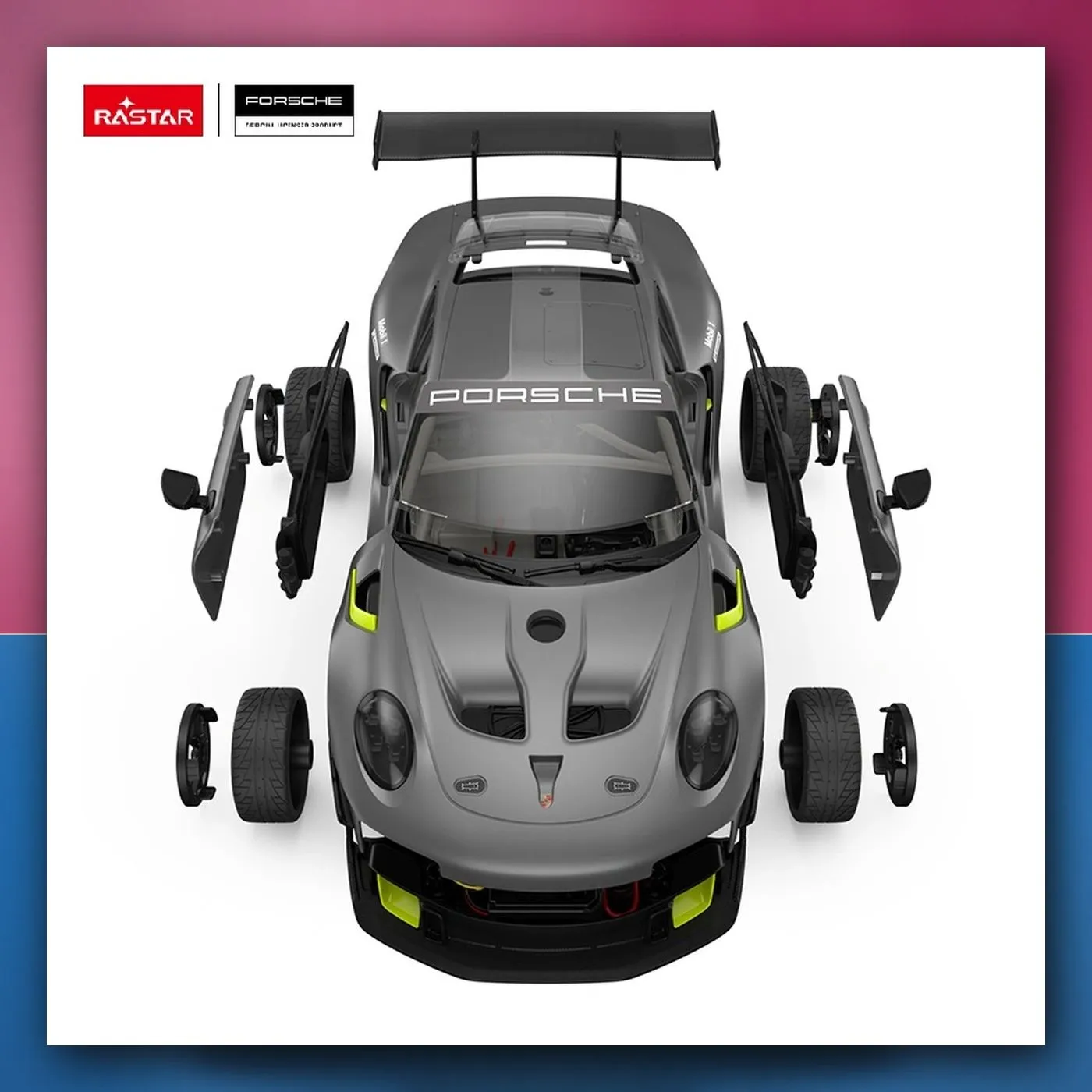 R/C Porsche 911 GT2 RS Clubsport 25 Building Kit 1:18 RASTAR