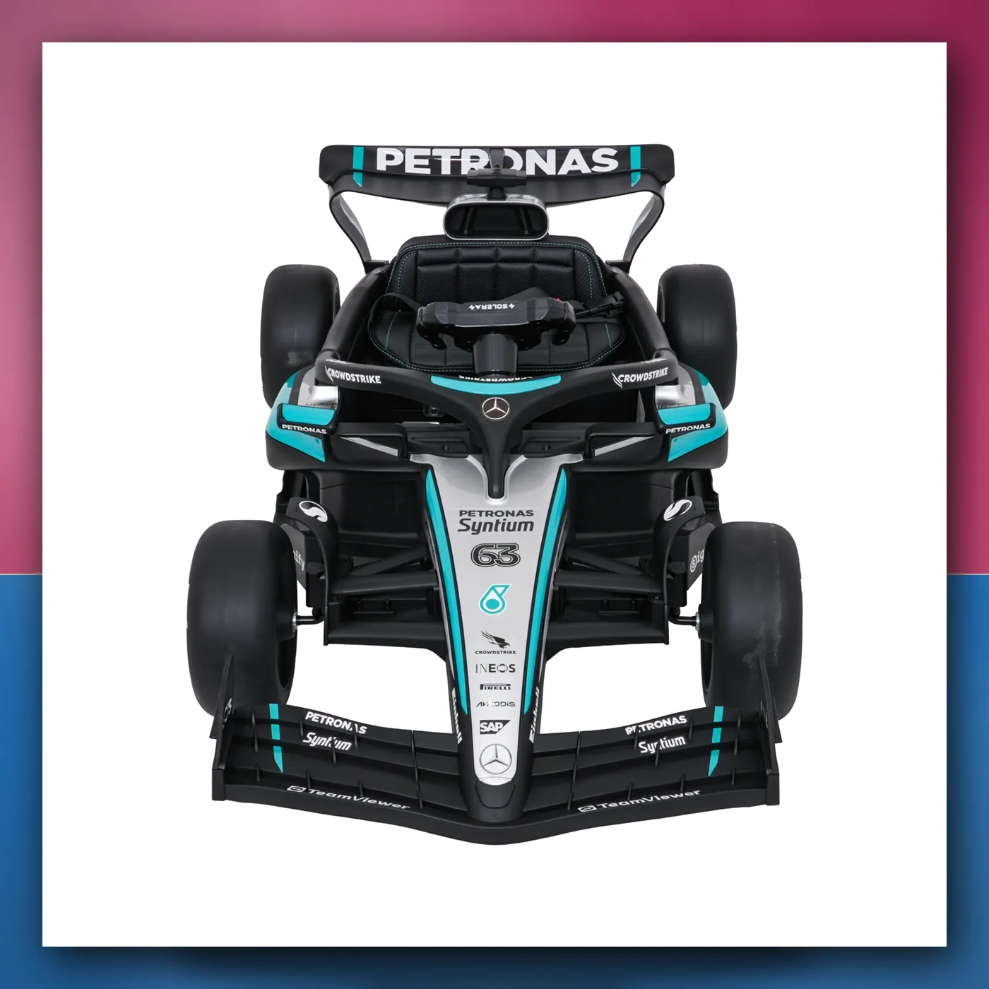 Bolid na akumulator Mercedes-AMG PETRONAS F1 crni s daljinskim upravljačem