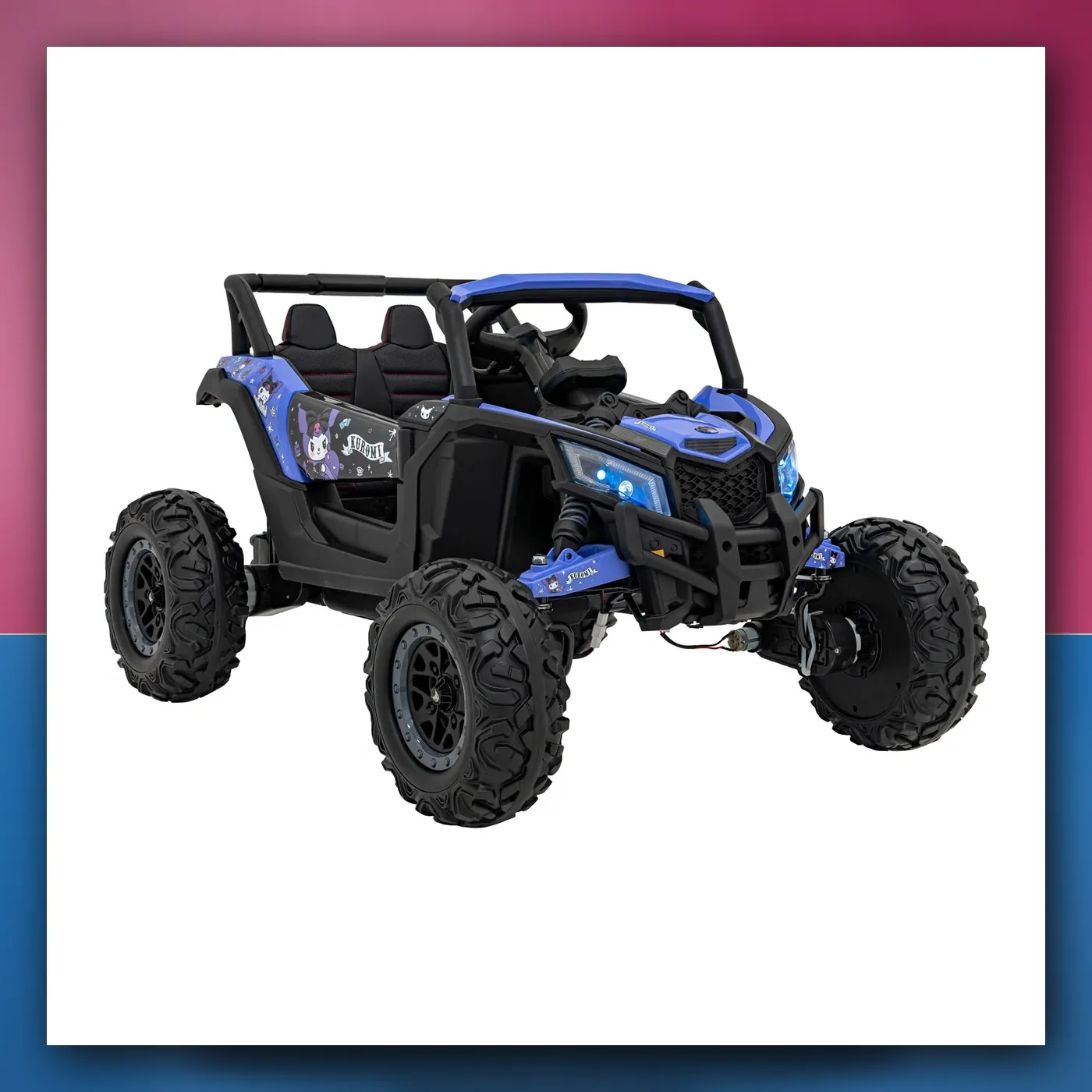 Buggy na akumulator ATV braniti 4x4 Ljubičasti Licenca KUROMI - slika 1