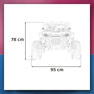 Auto na akumulator Terenski HONDA Bon 4x4 crni - slika 2