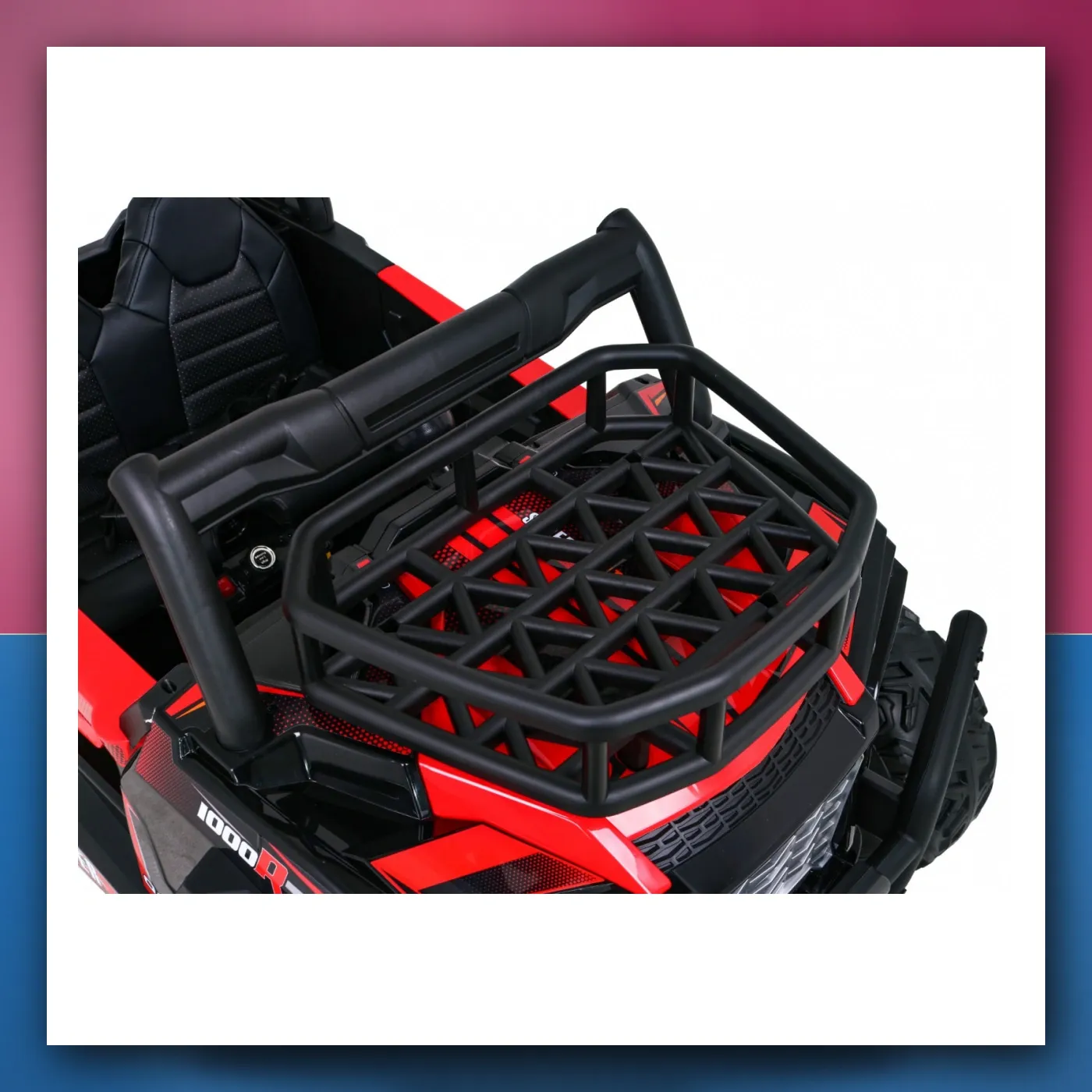 Buggy UTV Terenska za djecu crveni + Daljinski upravljač + Prtljažnik + Lagani Start + EVA + MP3 + LED - slika 1