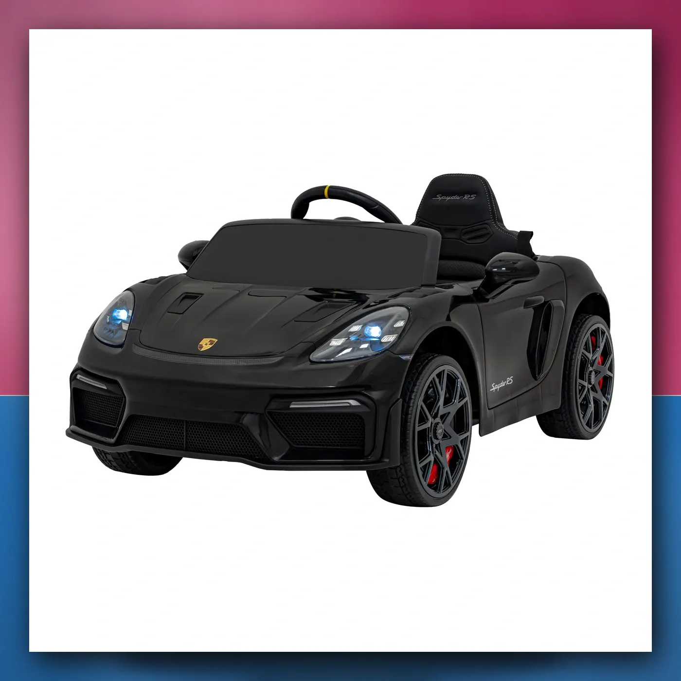 Auto na akumulator Porsche Spyder RS 718 crni MP4 - slika 1