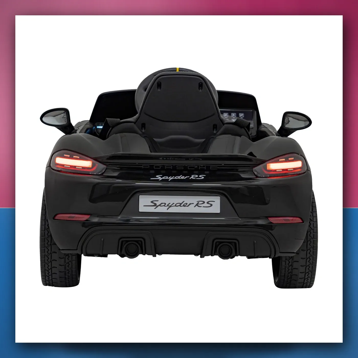 Auto na akumulator Porsche Spyder RS 718 crni MP4 - slika 1