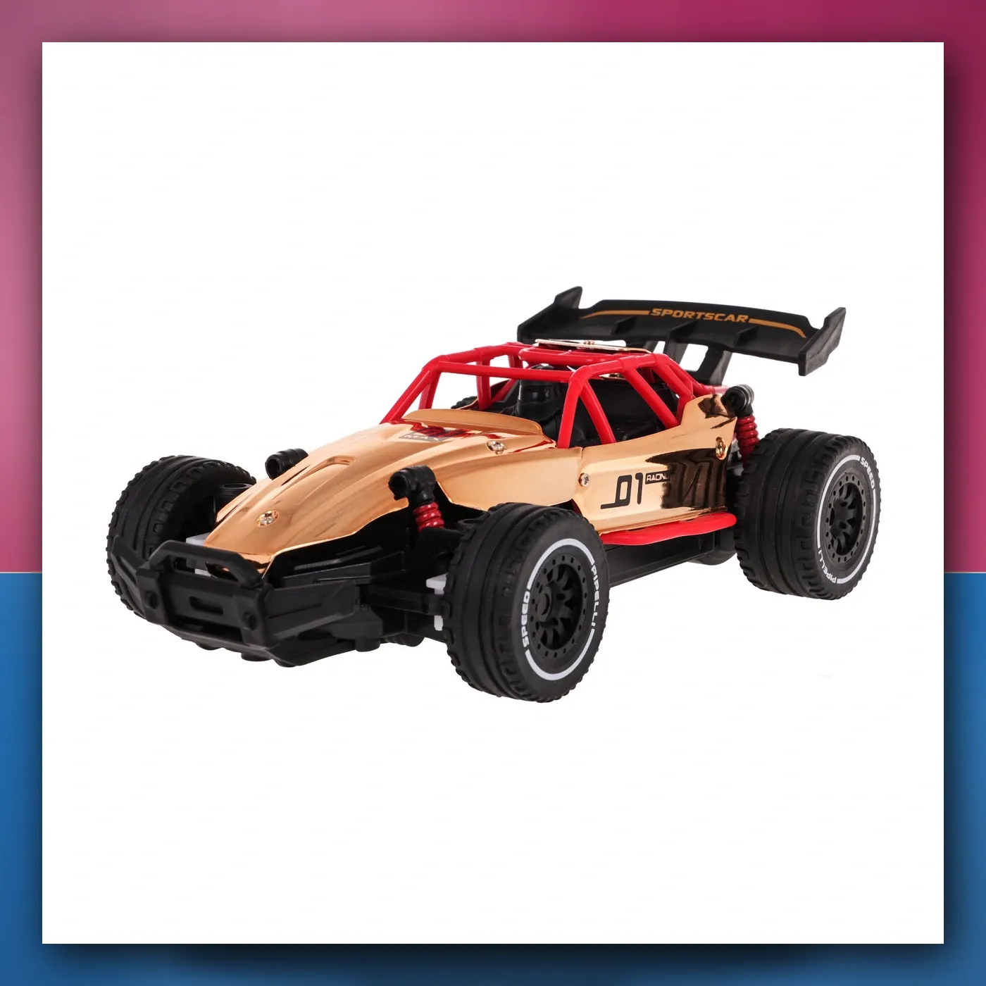 Metalne Mali auto Trkački 01 Zlatni R / C - slika 1