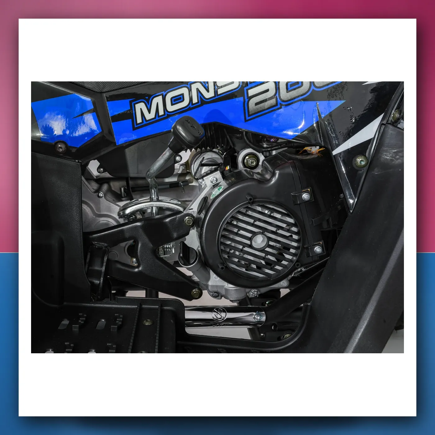 Četverocikl na akumulator Motorni 200CC MONSTER plavi - slika 1