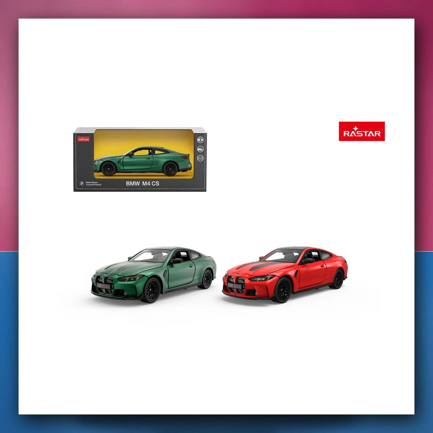 Metalni autić 1:24 BMW M4 CS crveni RASTAR
