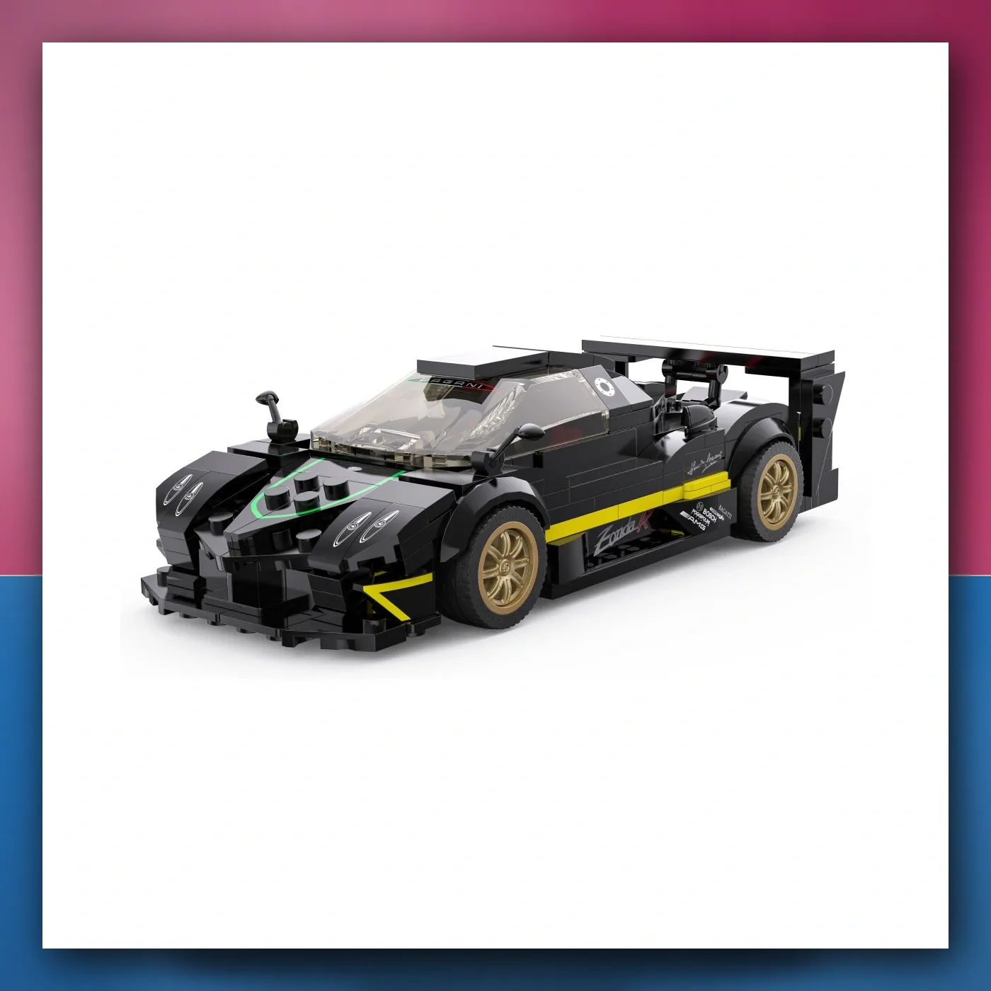 Mali auto 1: 28 Pagani Zonda R Kocke crni RASTAR - slika 1