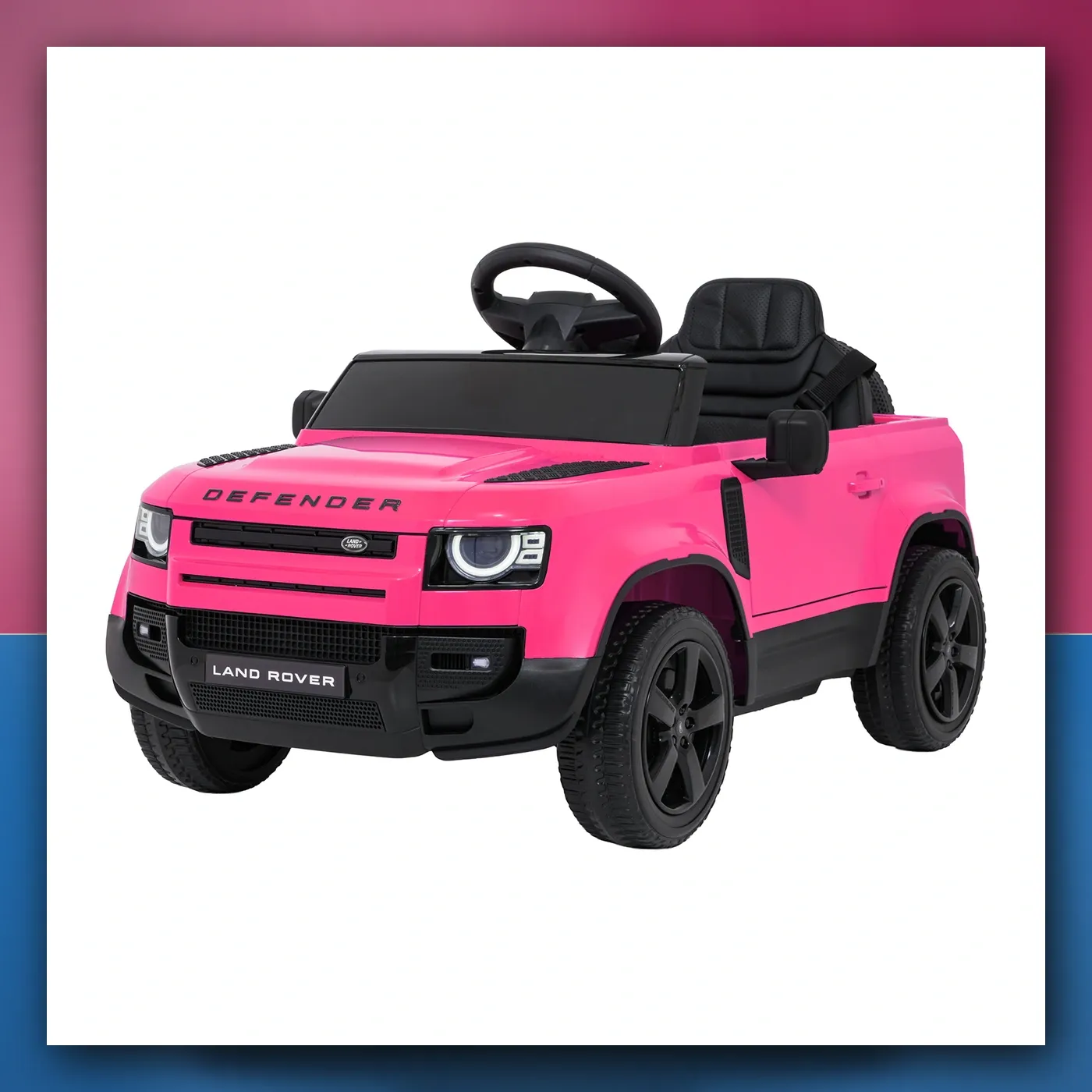 Auto na akumulator Land Rover Defender ružičasti