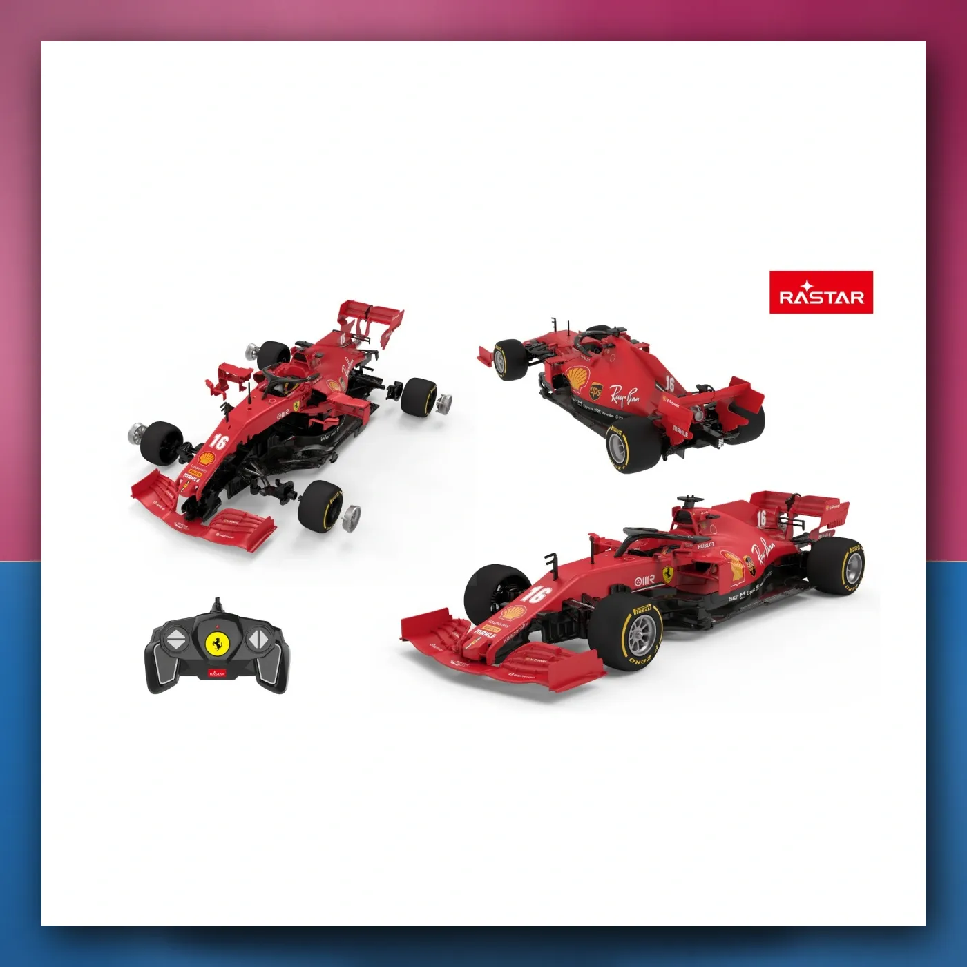 Ferrari SF1000 crveni RASTAR model 1:16 bolid na daljinsko upravljanje + Body Kit + daljinski upravljač 2,4 GHz - slika 1