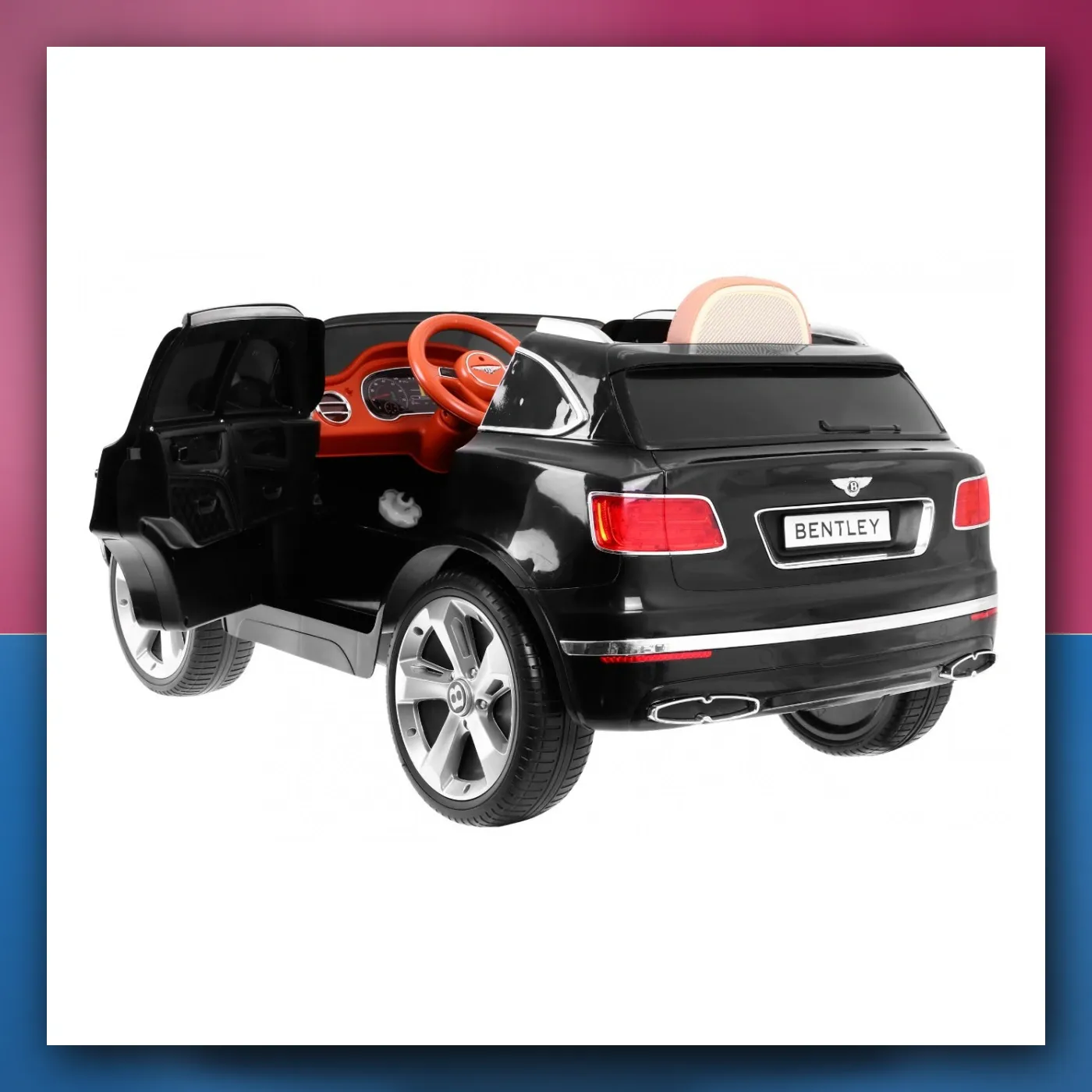Auto na akumulator Bentley Bentayga za djecu crni - slika 1